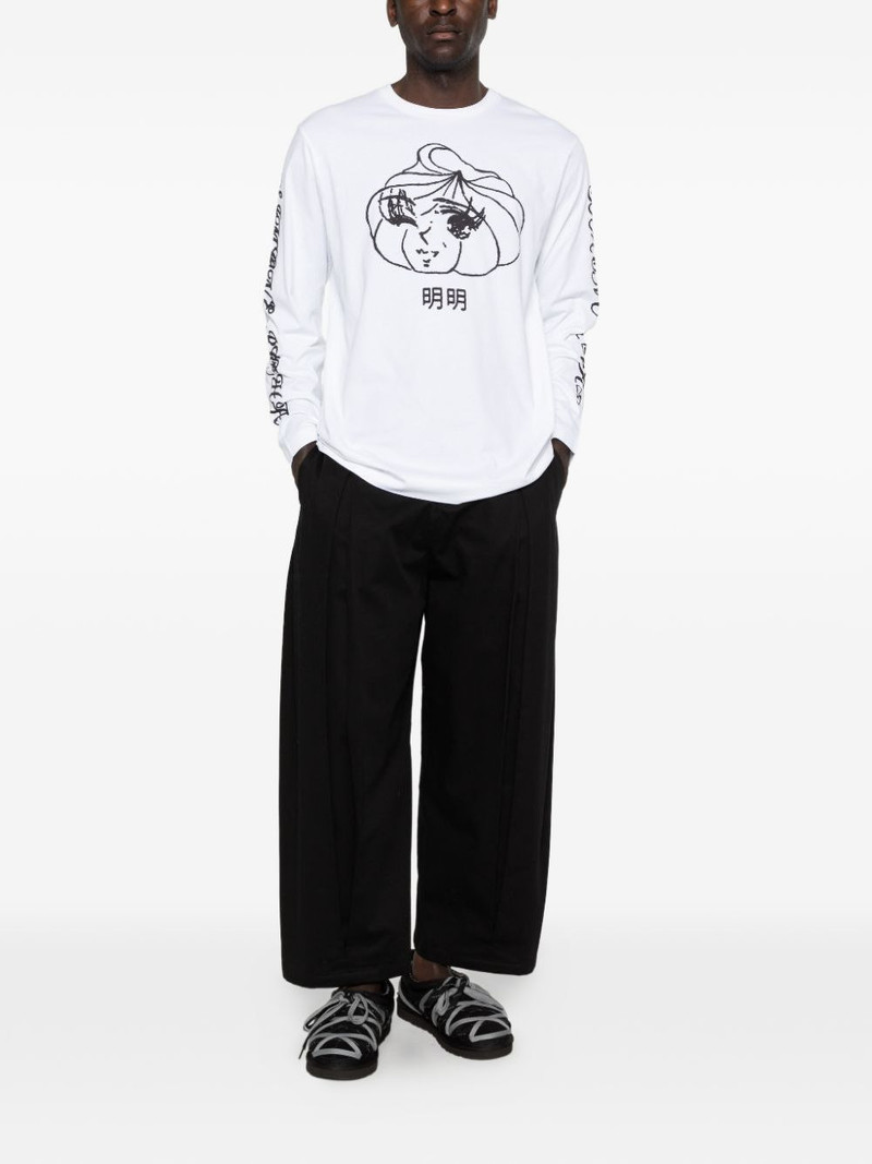 Simone Rocha Dim Sum graphic-print long-sleeve T-shirt outlook