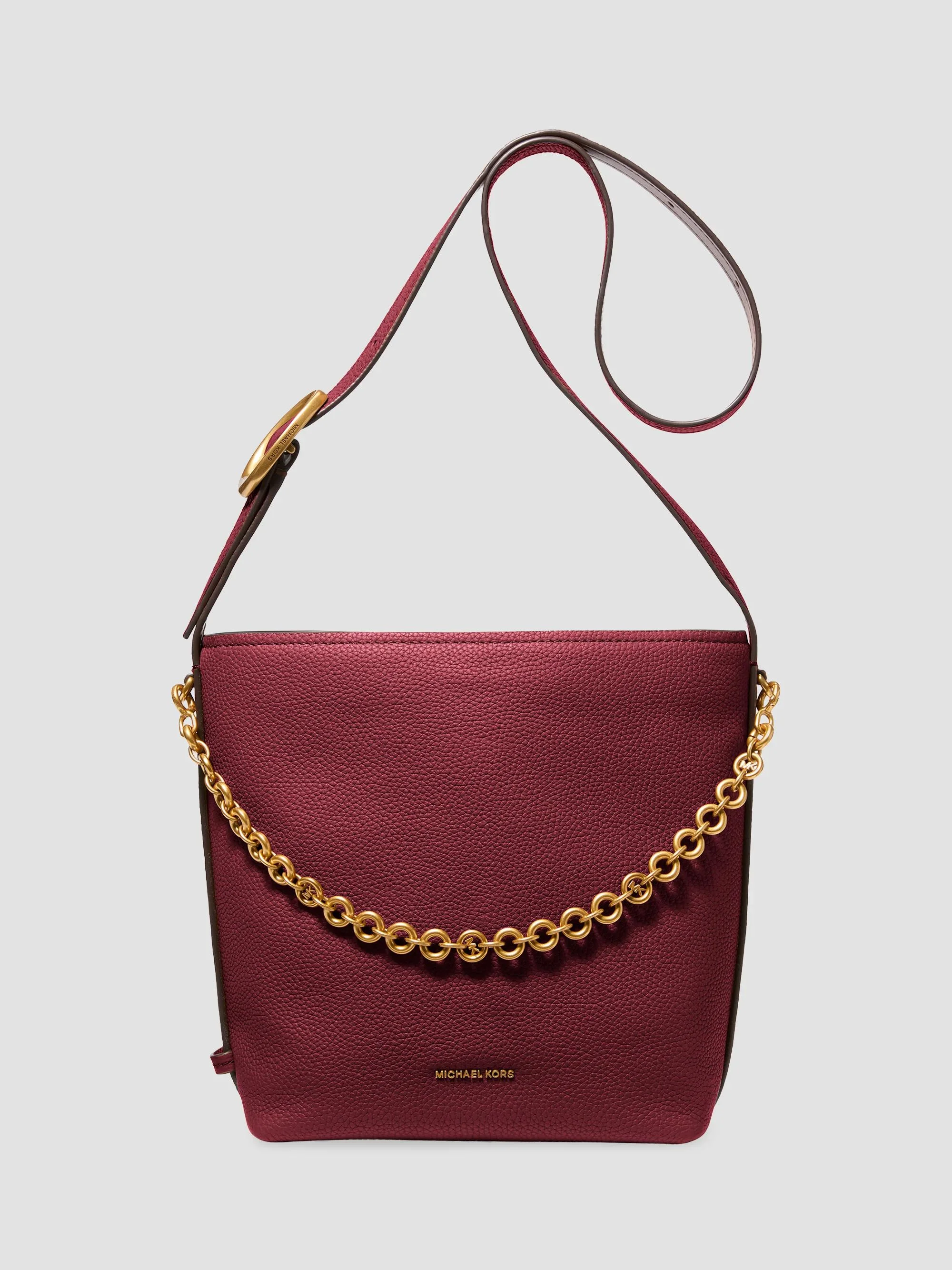 Women's Nolita Small Leather Bucket Bag - Deep Red - 1