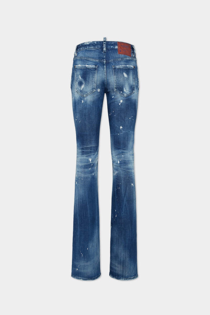 MEDIUM FILO BLU WASH MEDIUM WAIST FLARE JEANS - 2