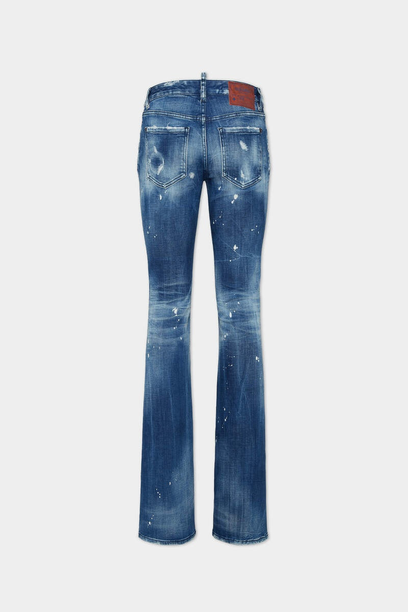 DSQUARED2 MEDIUM FILO BLU WASH MEDIUM WAIST FLARE JEANS outlook
