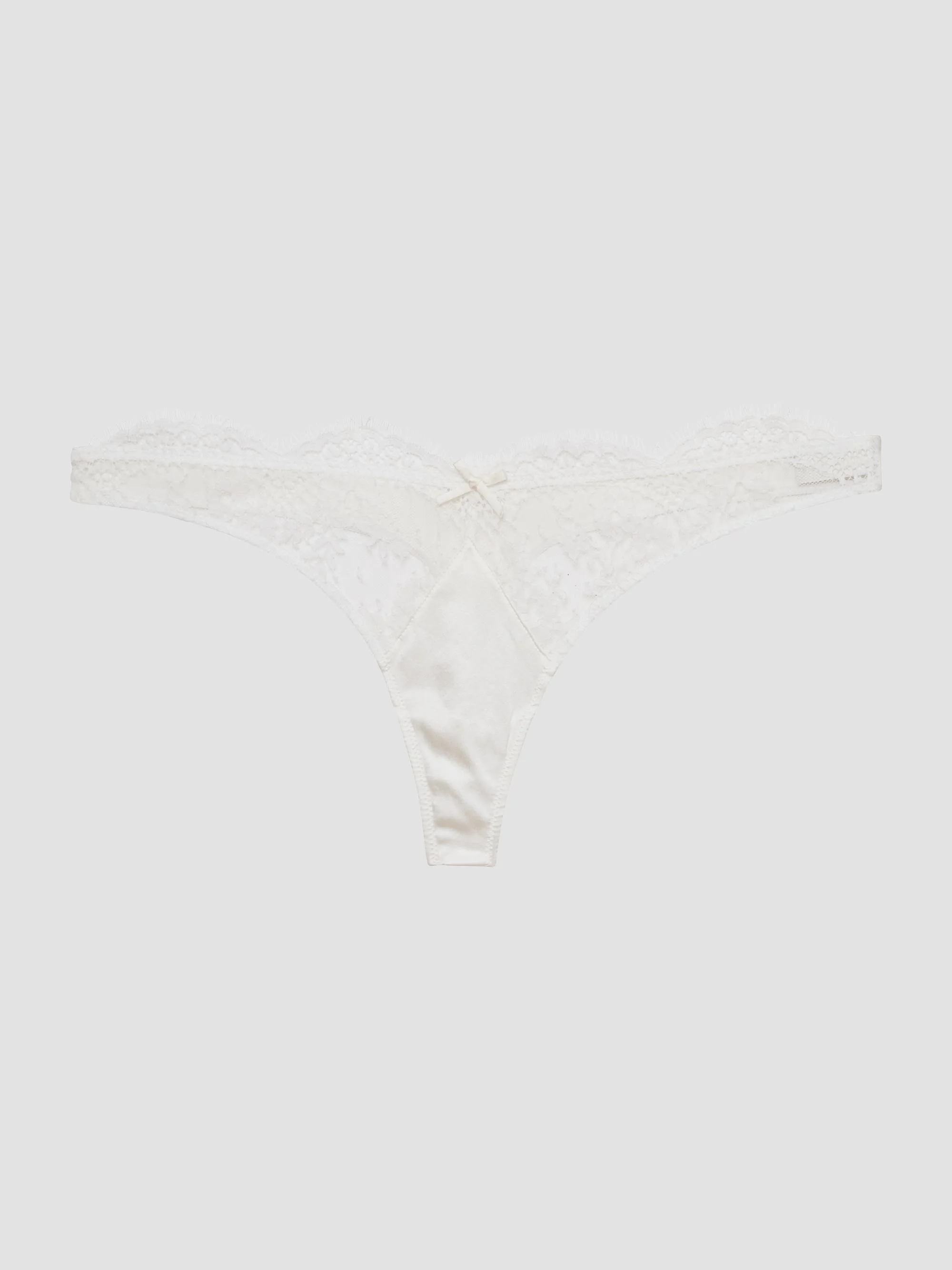 Women's Frankie Lace Thong - Ivory - 1