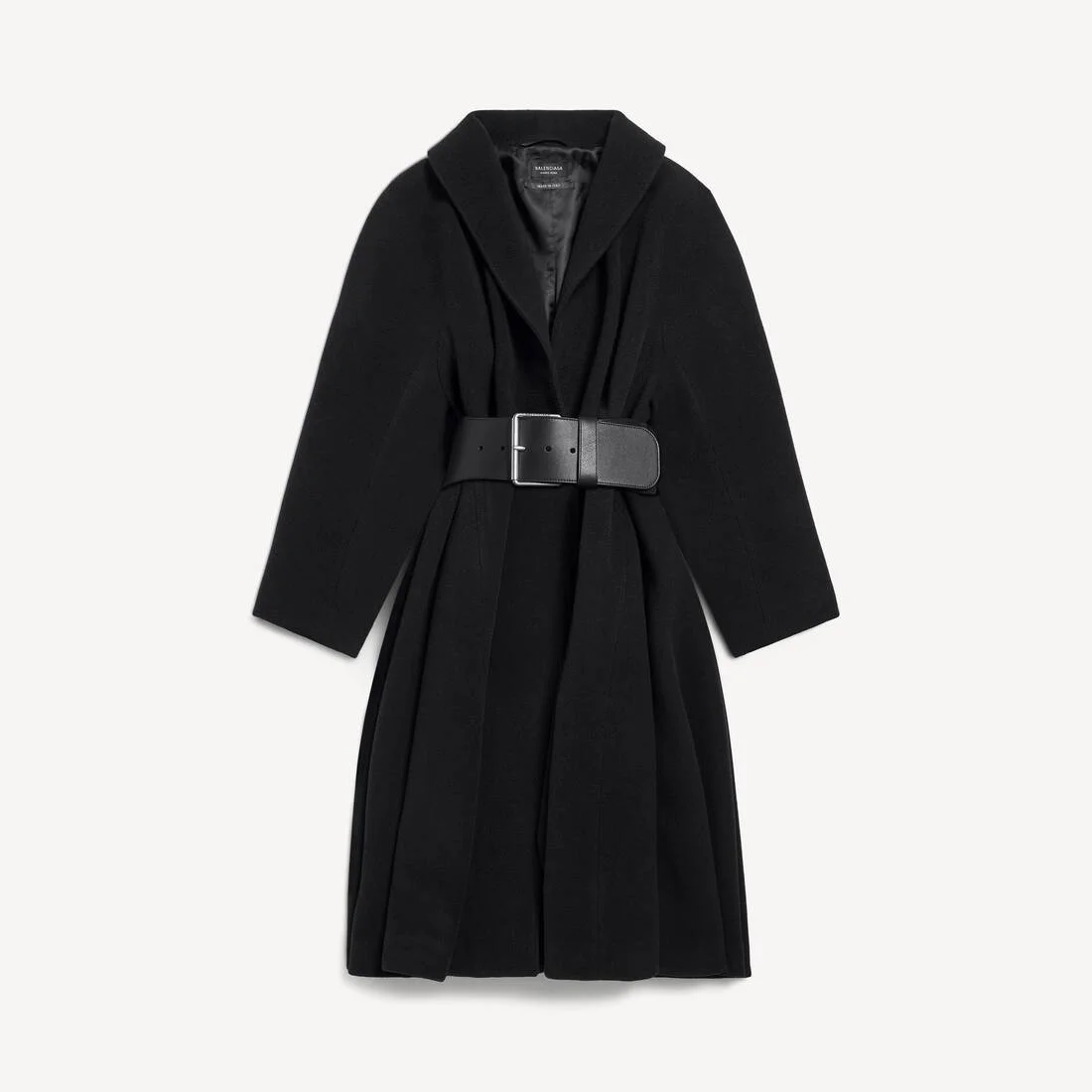 Women's Wrap Coat in Black - 1