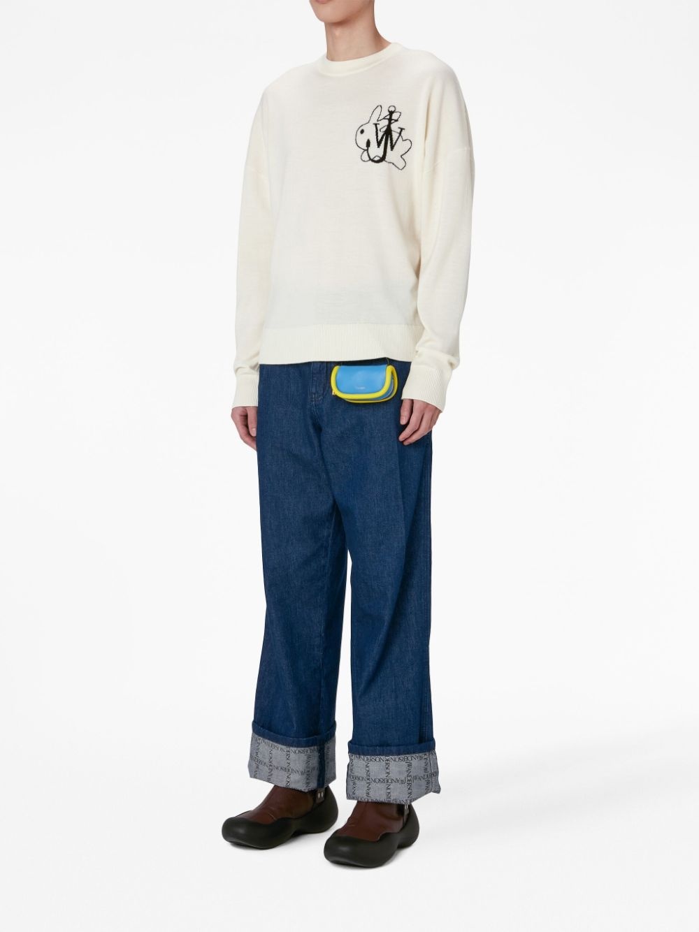 logo-embroidered crew-neck jumper - 3