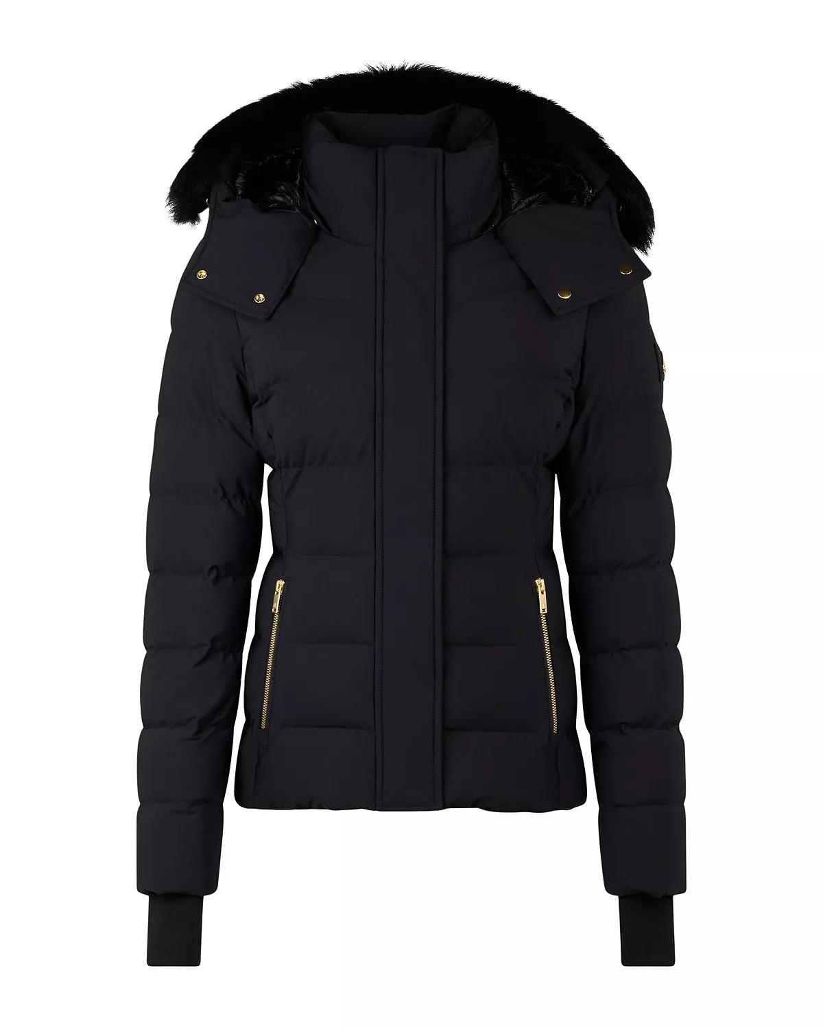 Betta Shearling Trim Down Puffer Jacket - 6