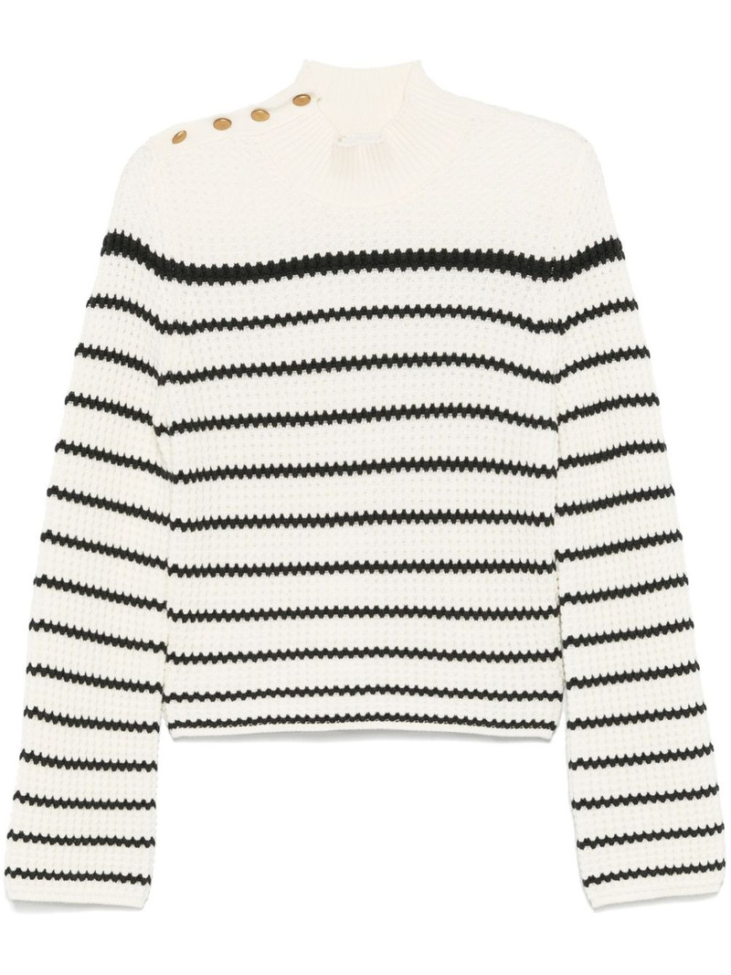 high-neck striped sweater 1
