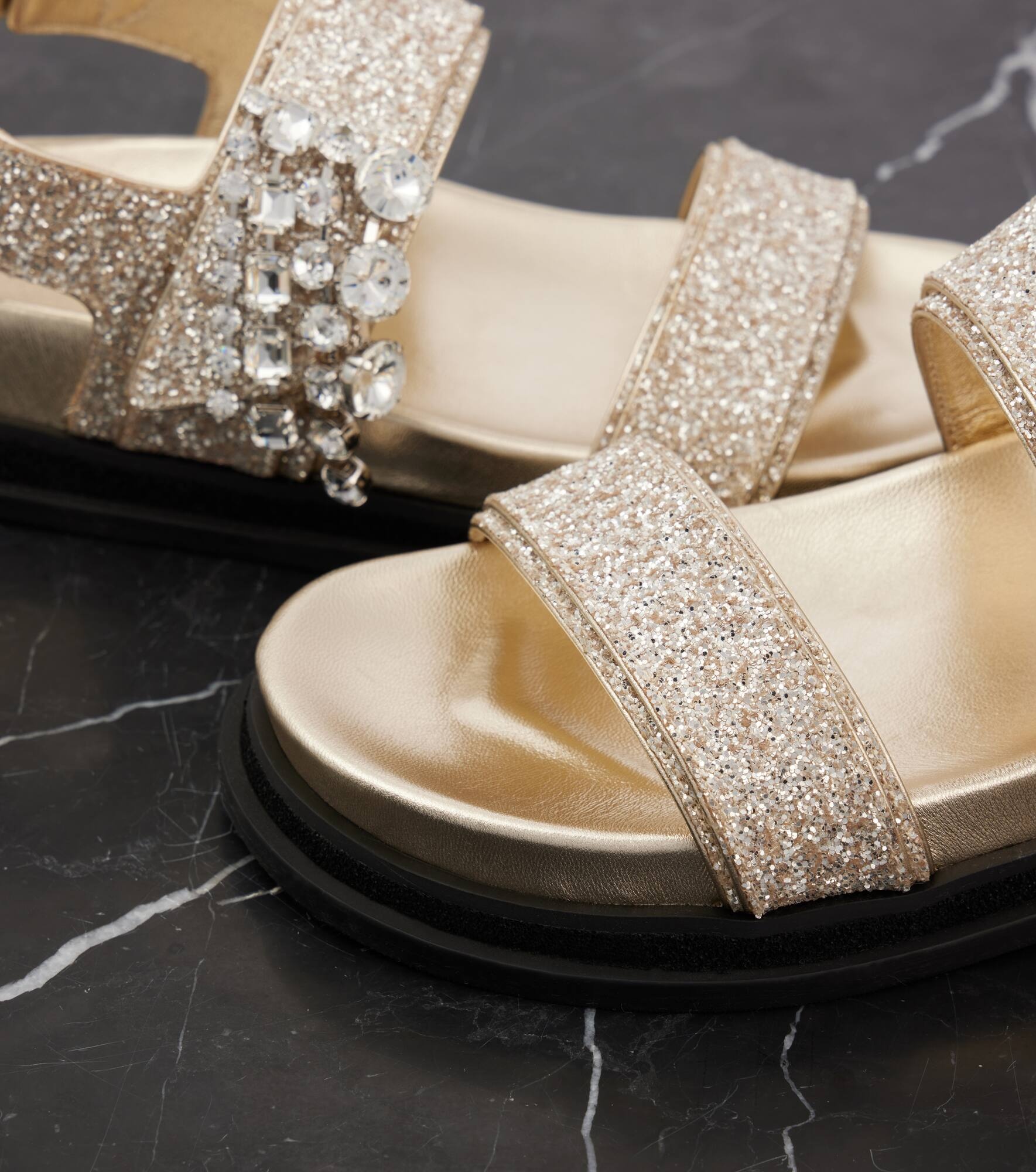 Verity embellished glitter sandals - 5