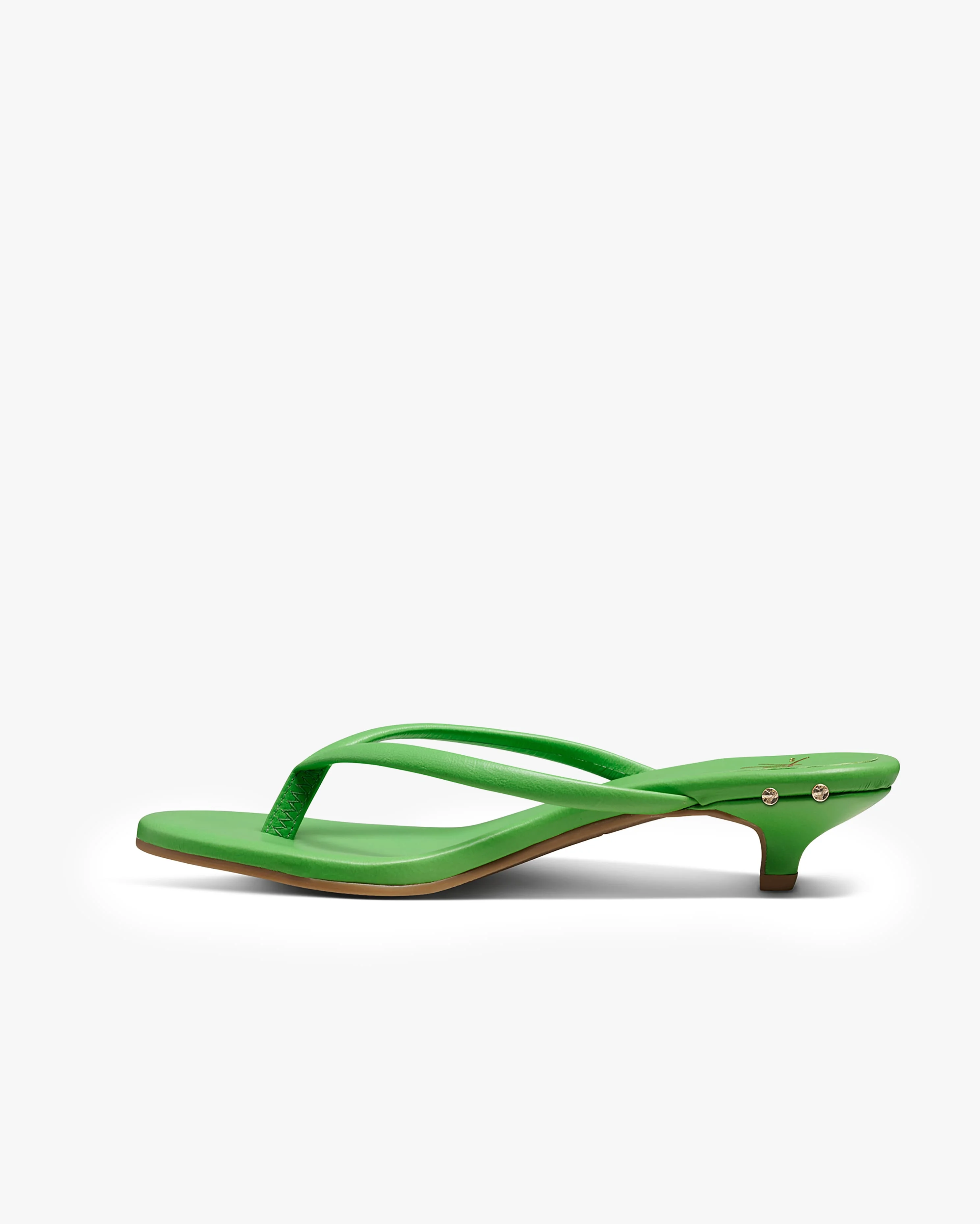 Corella Leather Kitten Heel Thong Sandal - 1