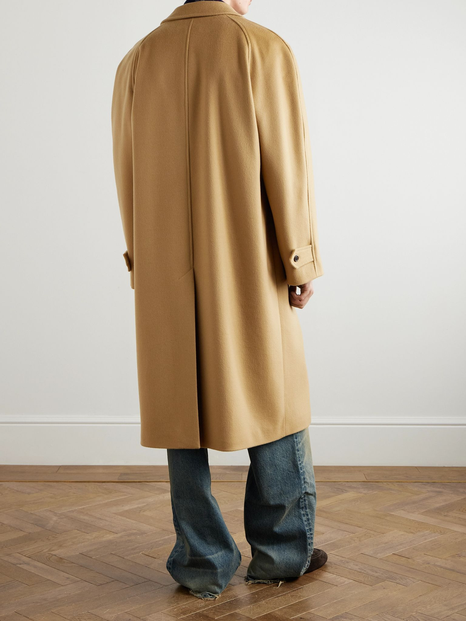 Brushed Wool-Felt Coat Camel - 4
