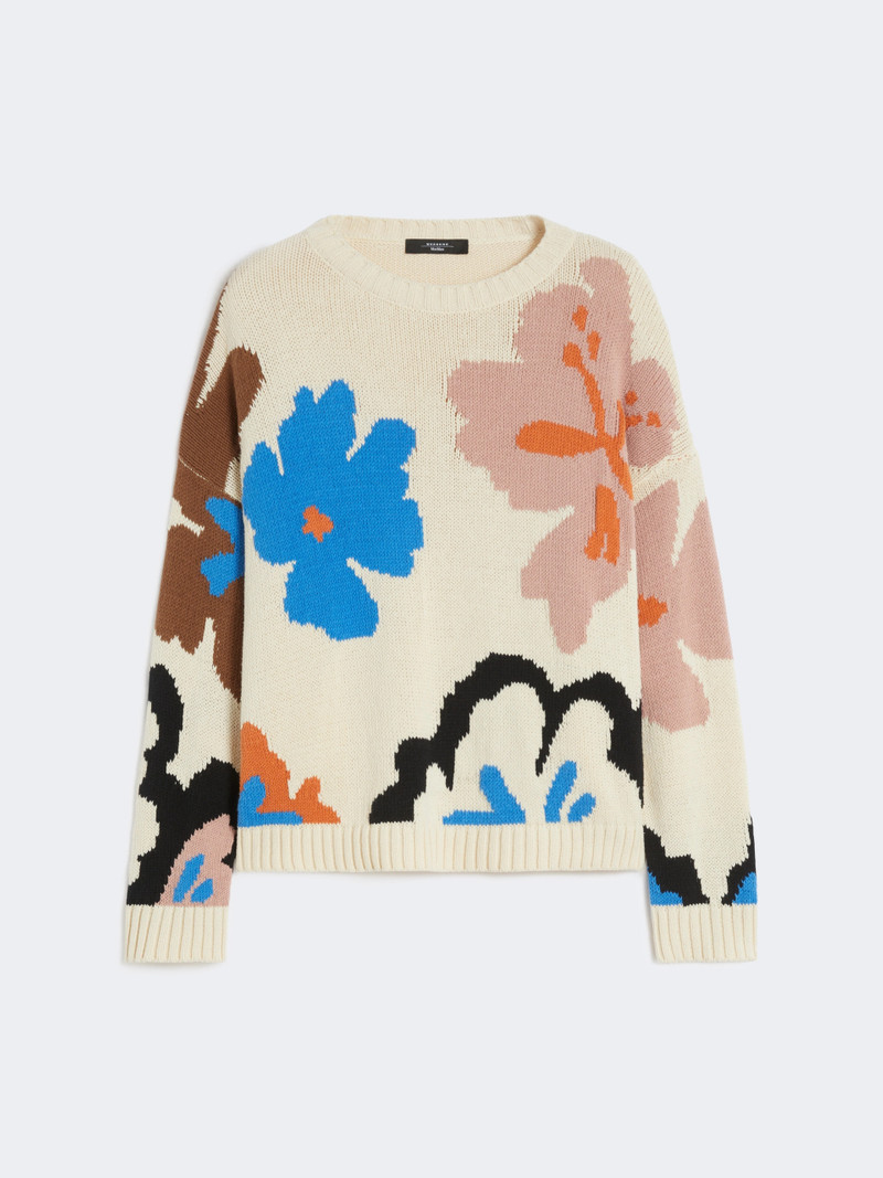 CELEBRE Patterned cotton crew-neck - MULTICOLOUR 1