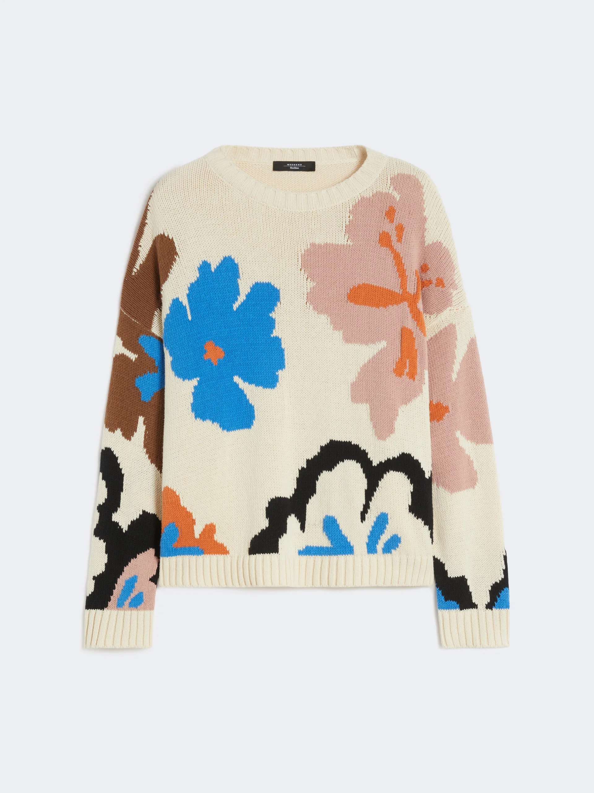 Patterned cotton crew-neck - MULTICOLOUR - 1