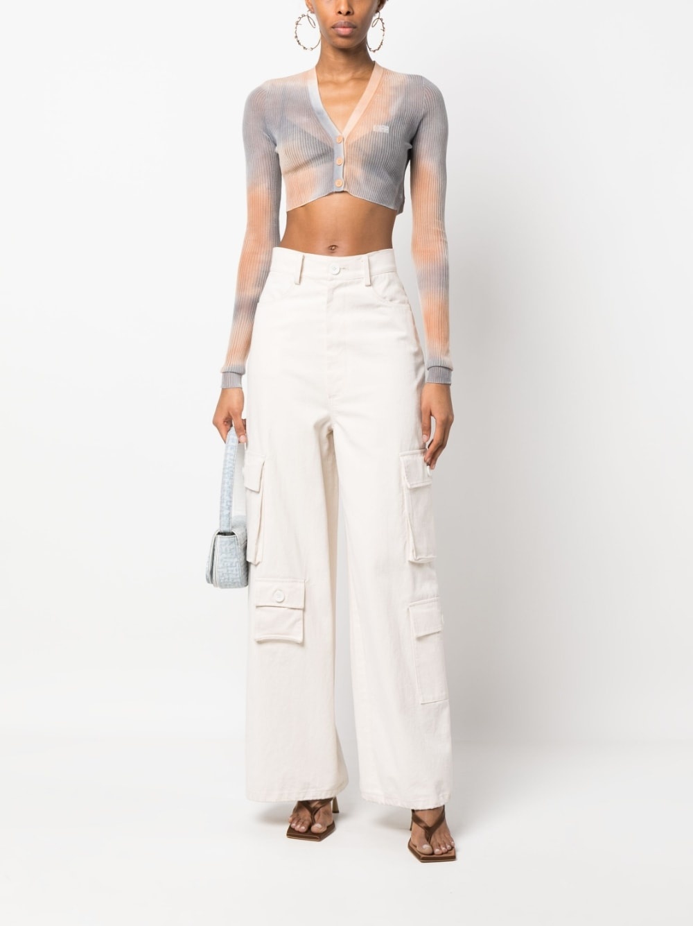tie-dye cropped cardigan - 2