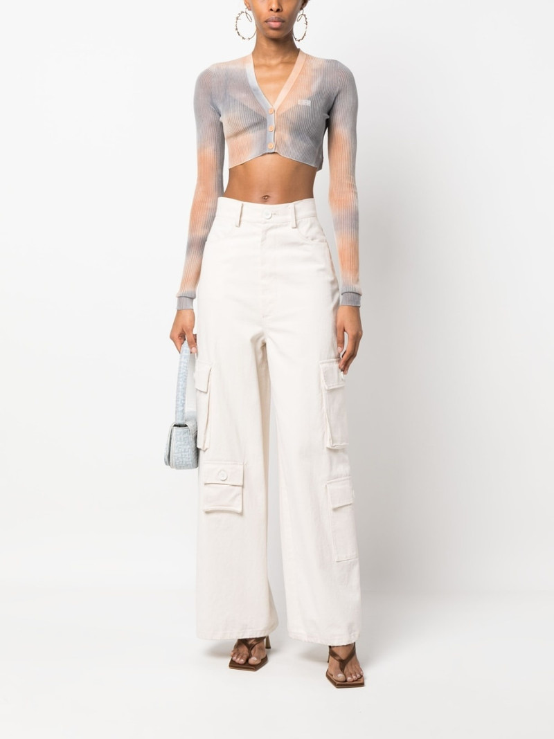 Off-White tie-dye cropped cardigan outlook