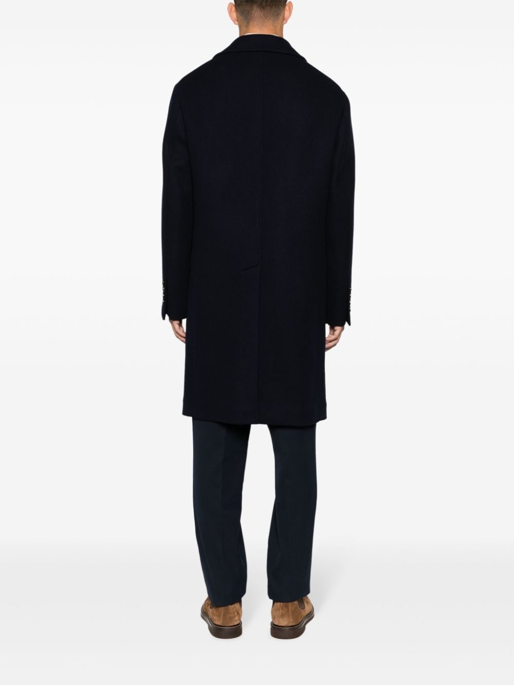 double-breasted wool-blend coat - 4