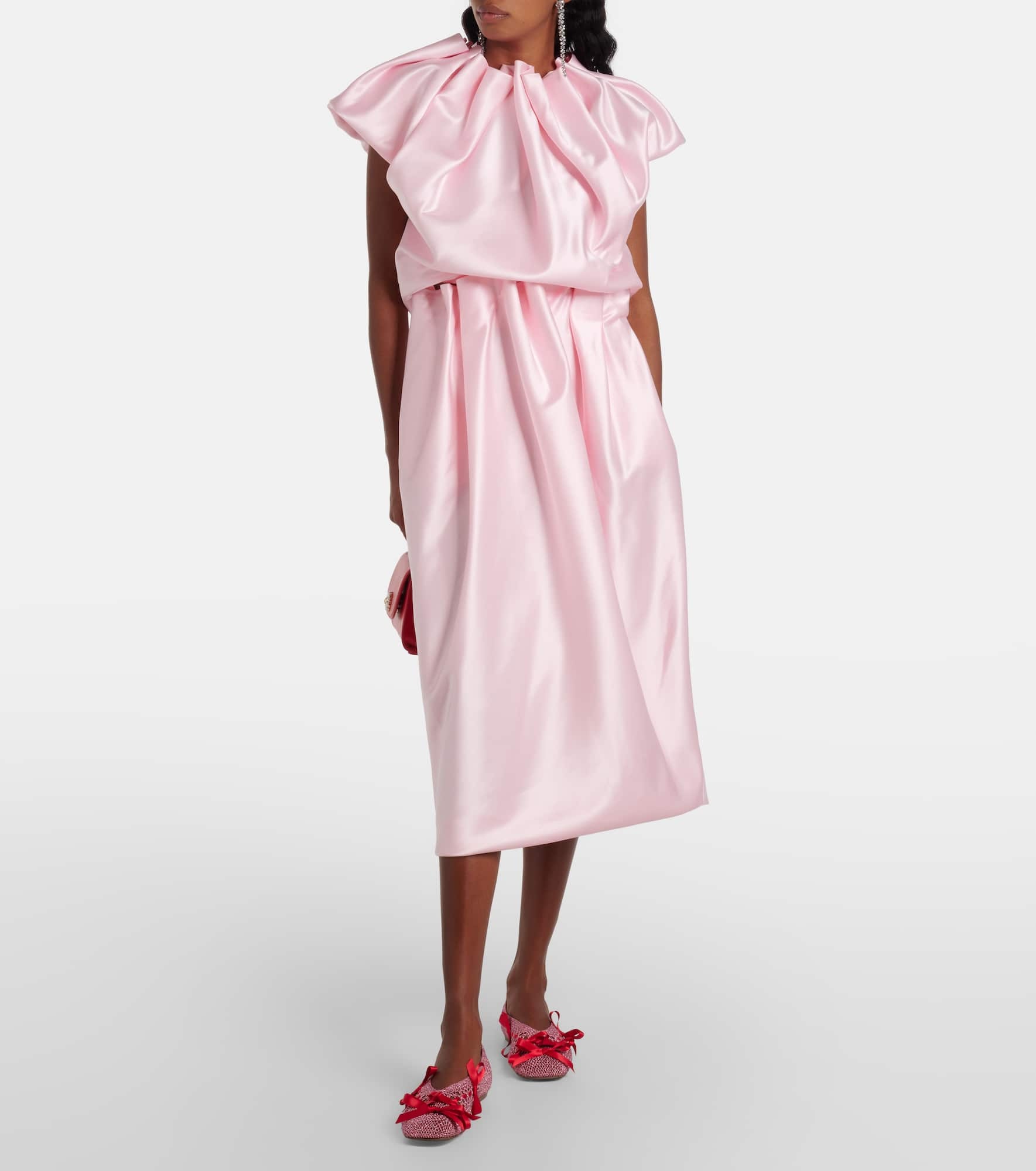 Draped satin top - 2