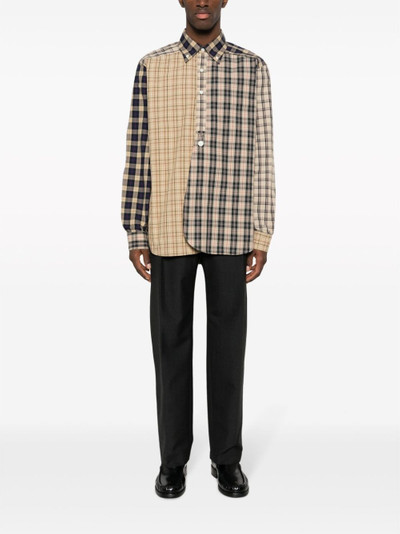 NEEDLES plaid-check long-sleeve cotton shirt outlook