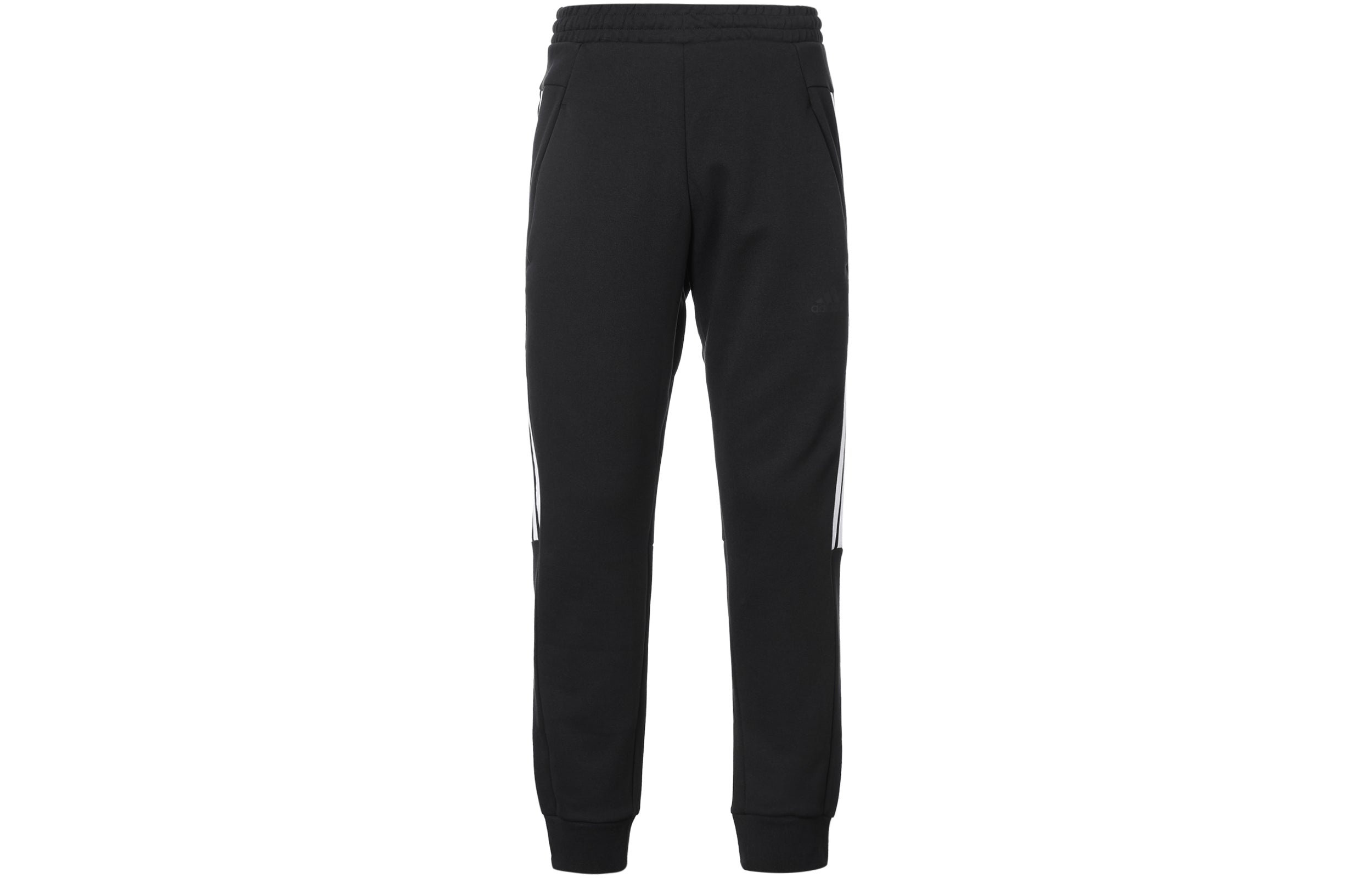 adidas Casual Sports Bundle Feet Lacing Stripe Knit Long Pants Black GP1014 - 1