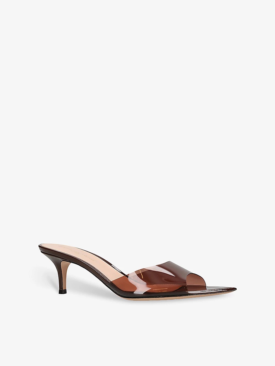 Vernice open-toe PVC heeled mules - 3