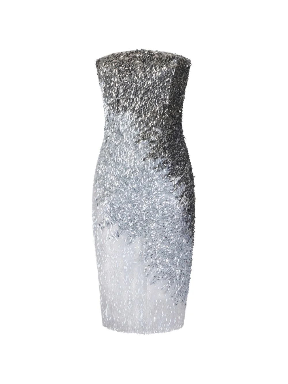 dress in metallic tulle fabric - 1