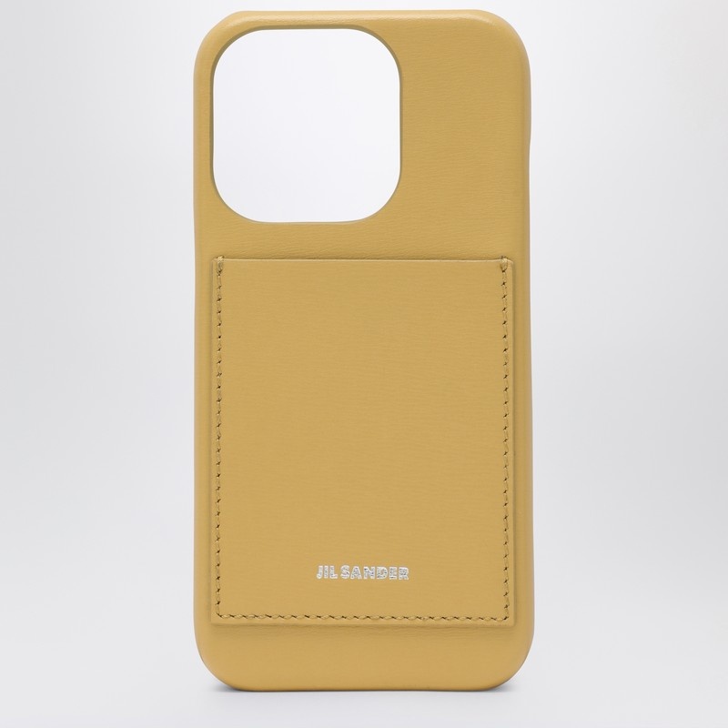 Yellow i Phone 15 Pro Max cover with logo - 1