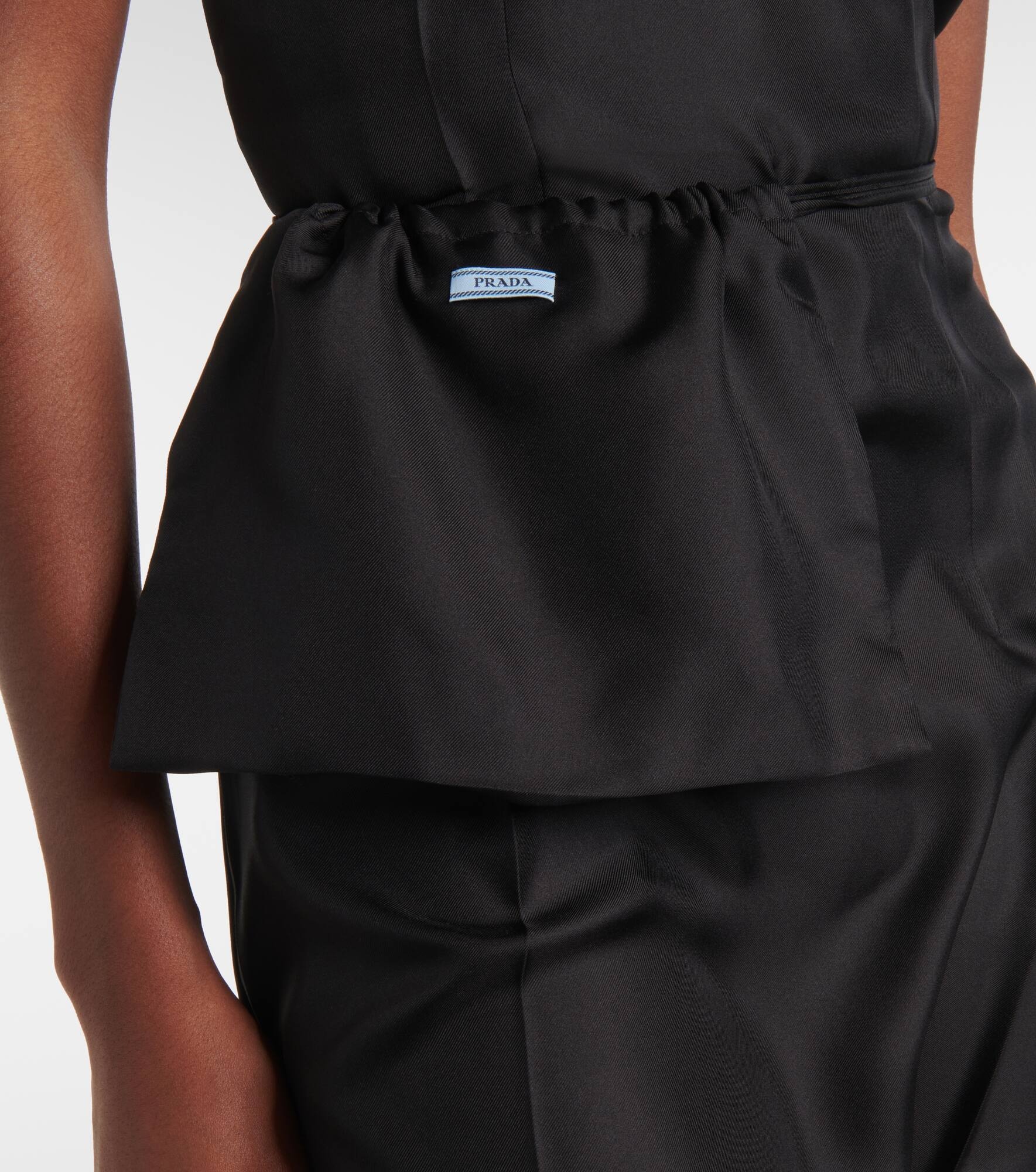 Silk twill slip dress - 5