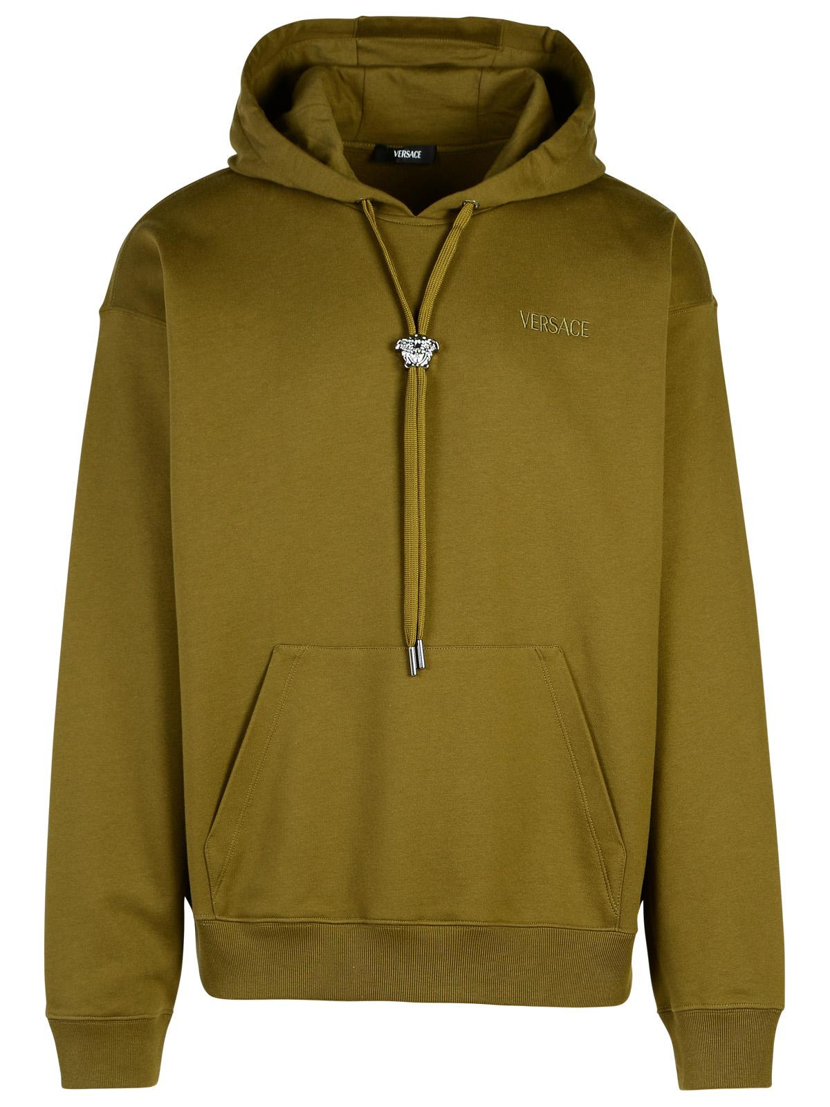 Versace Green Cotton Sweatshirt Men - 1