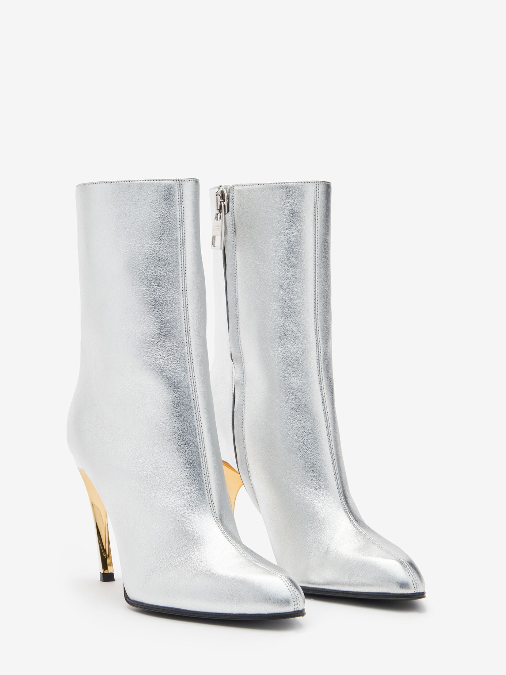 Women's Armadillo Ankle Boot in Silver/gold - 2