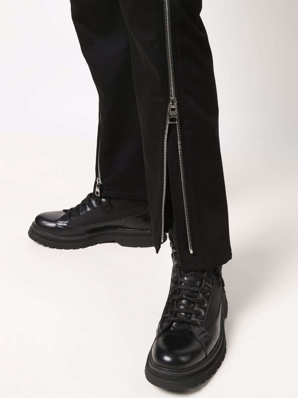 mid-rise straight-leg trousers - 5