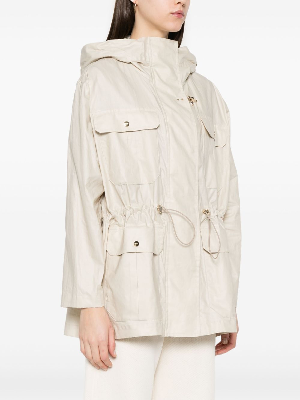 FAY - Fay Women Linen And Cotton Blend Parka Coat - 4