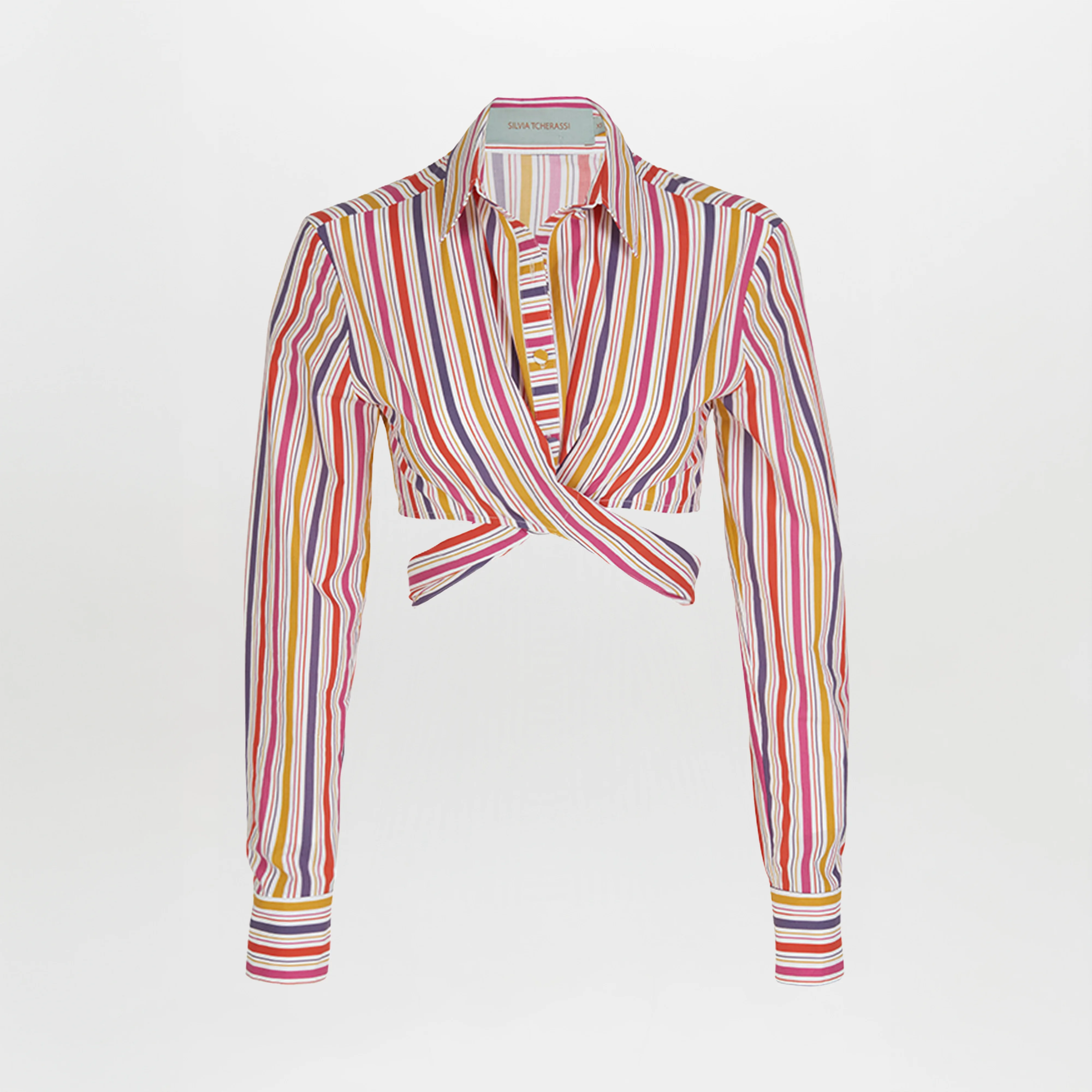 Marcel Blouse Golden Magenta Stripes - 1
