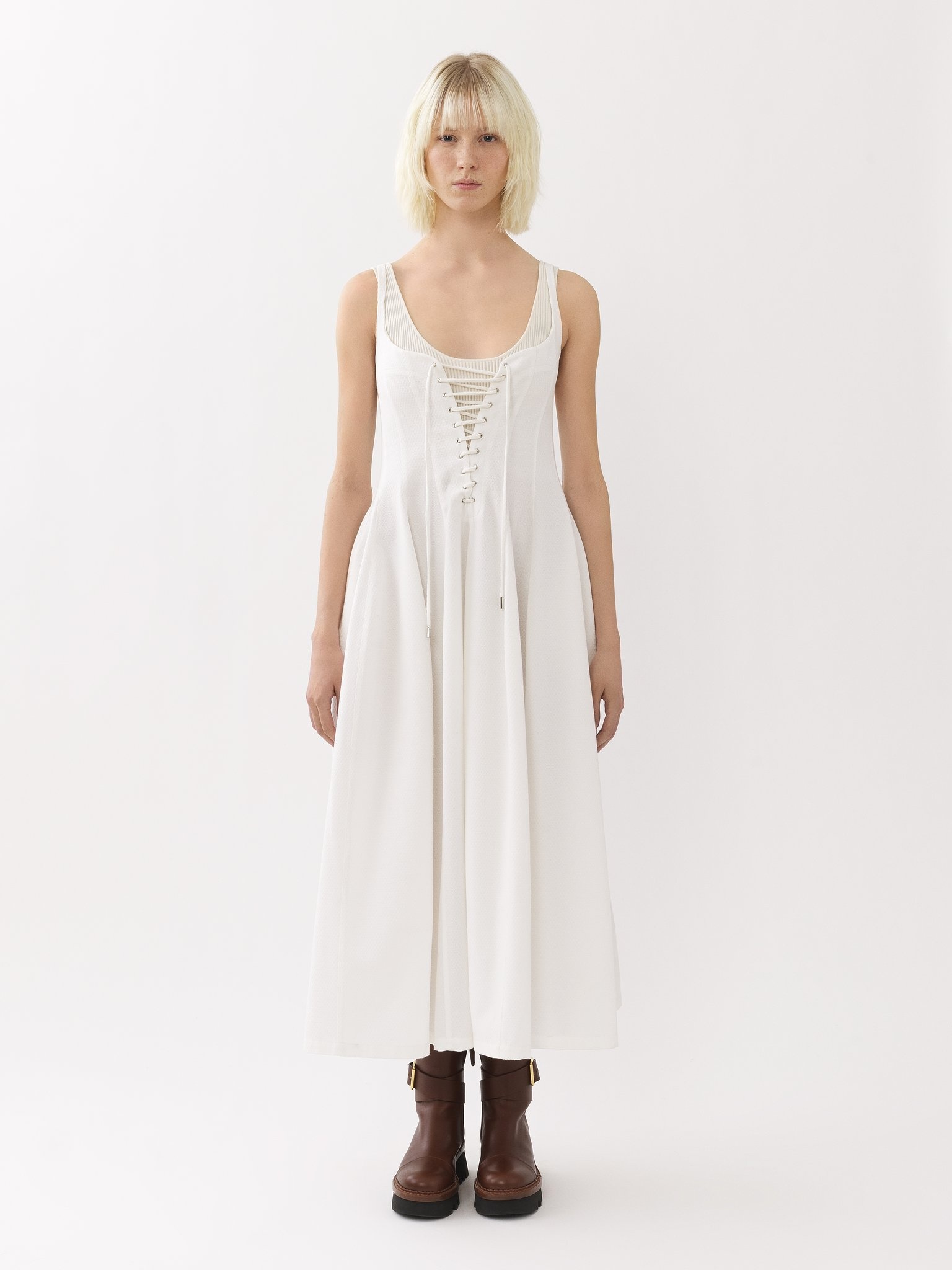 SLEEVELESS MIDI DRESS - 2