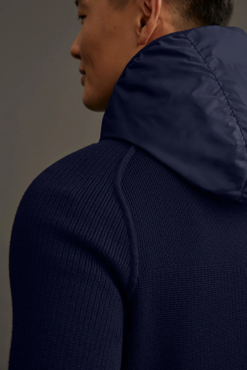 HYBRIDGE KNIT REVERSIBLE HOODY BLACK LABEL 7