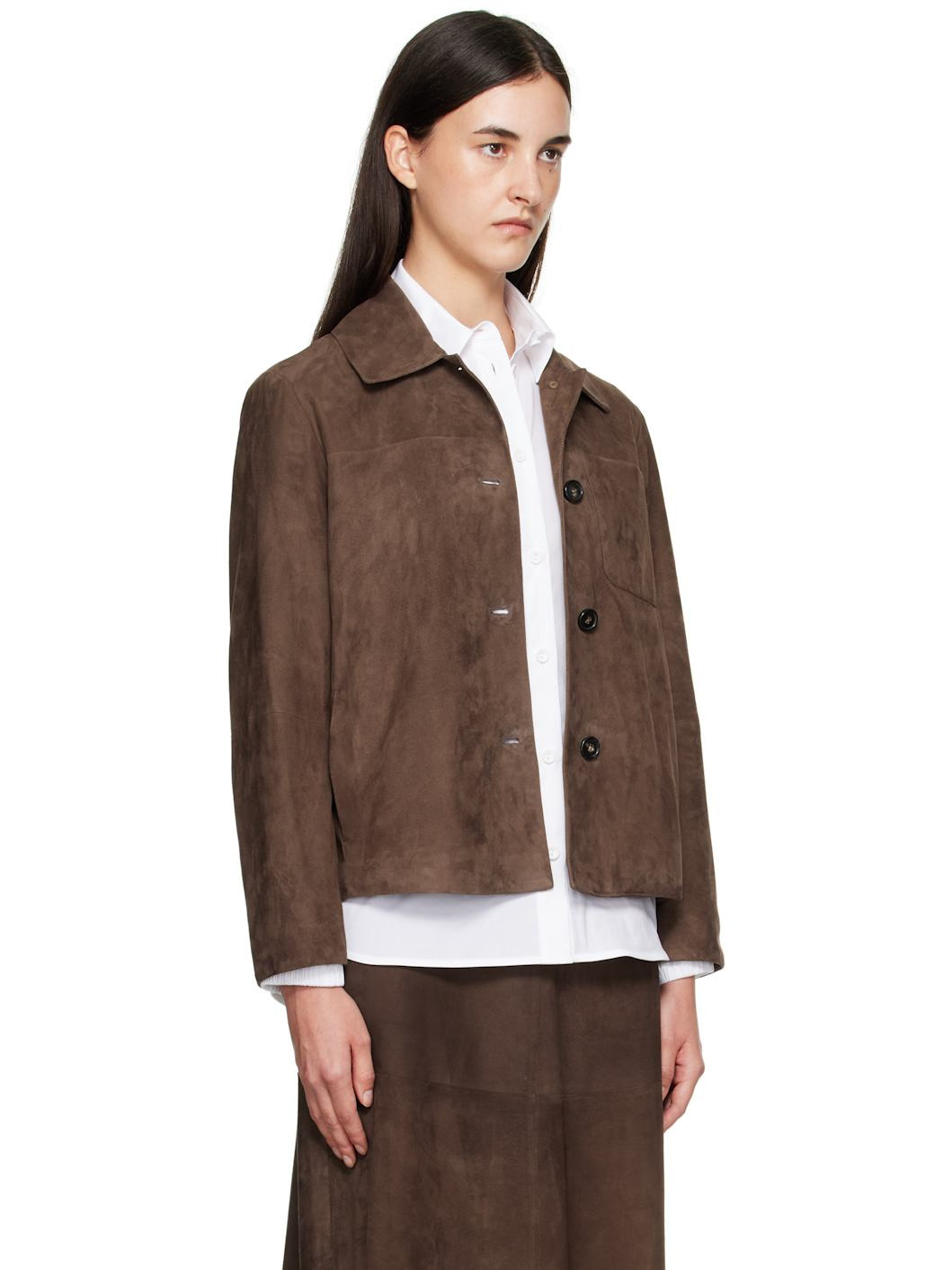 Brown Cloe Suede Jacket - 2