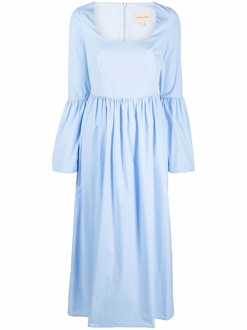 flared-cuff long-length dress 1