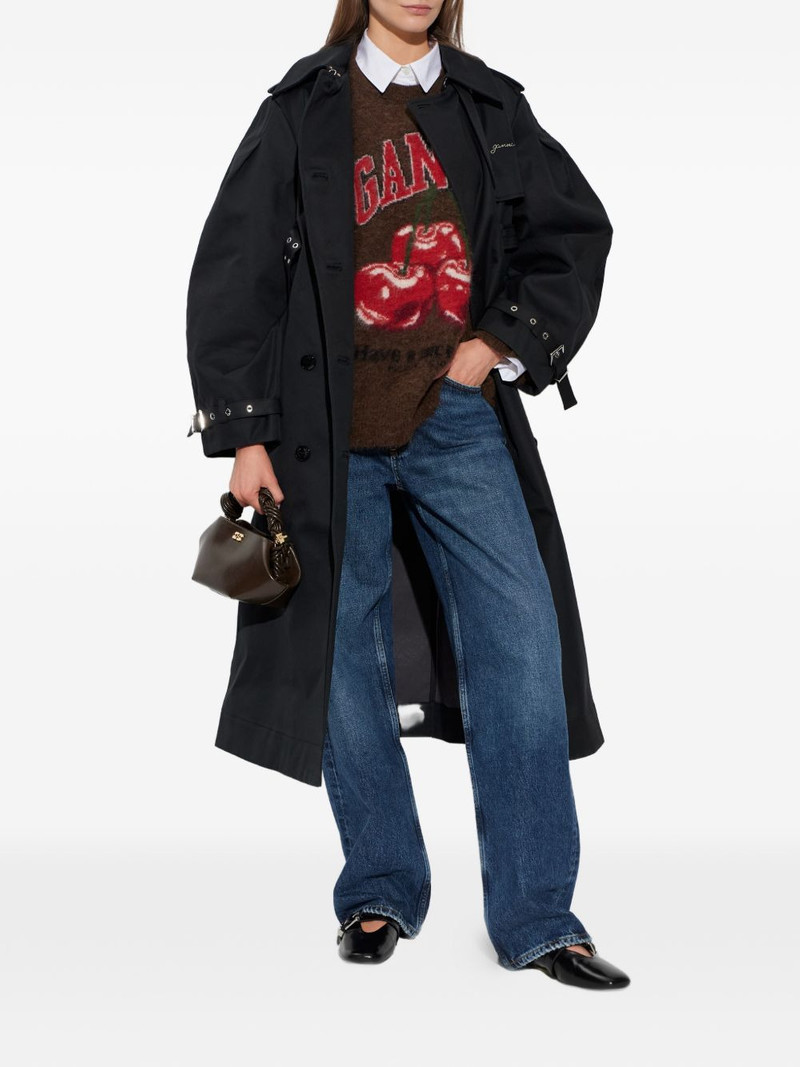 GANNI cherry-graphic sweater outlook