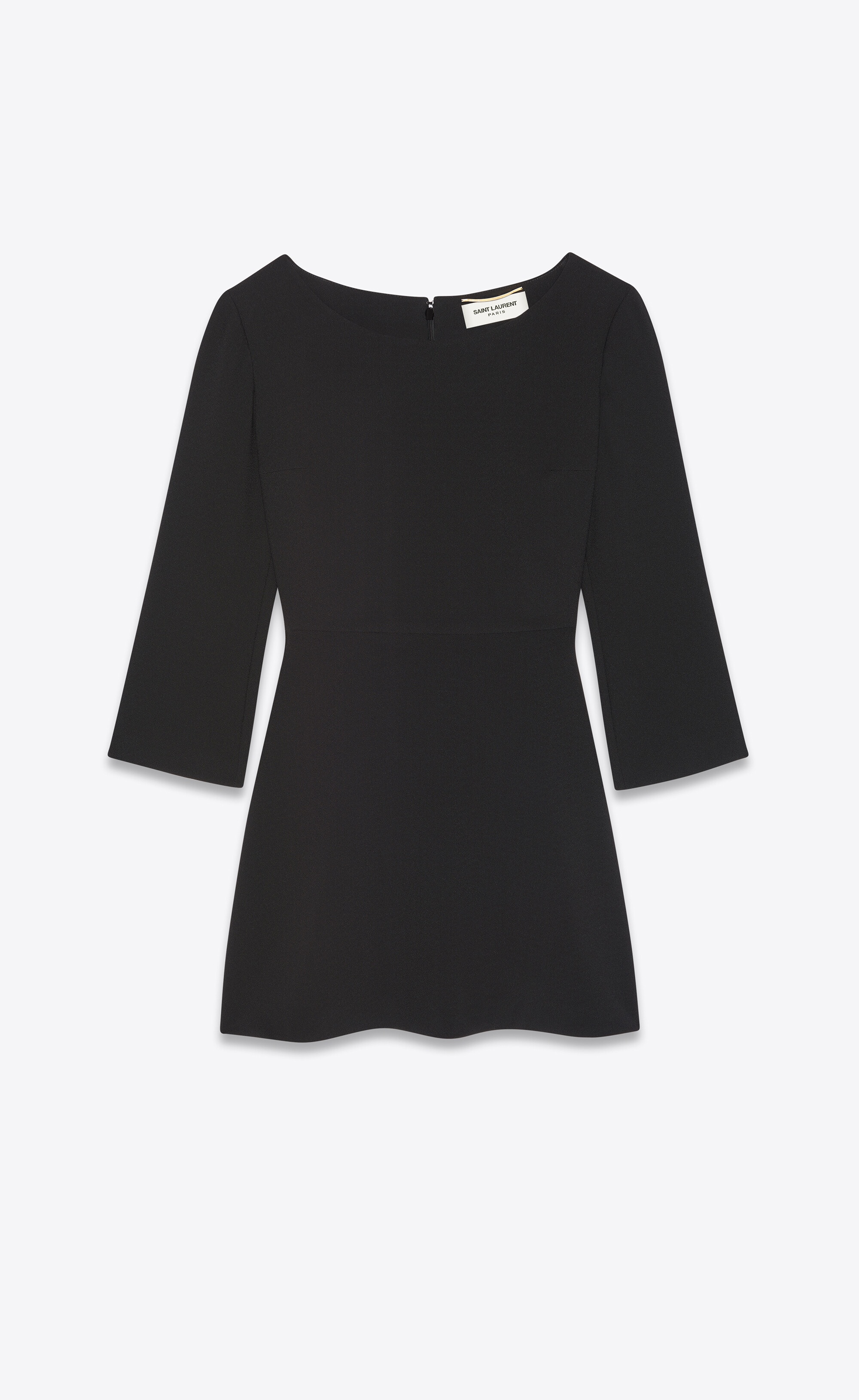 flared dress in sablé saint laurent - 1