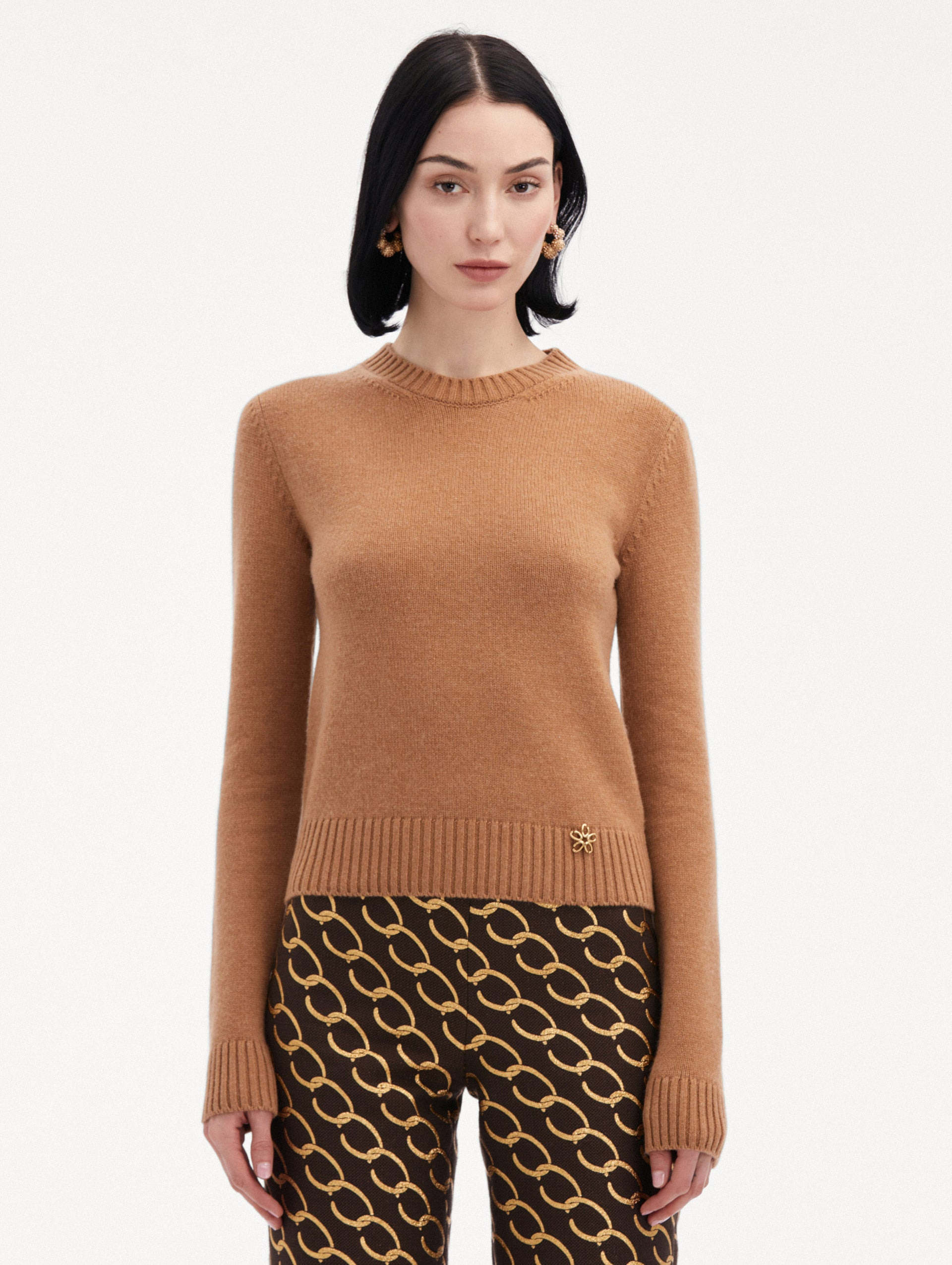 O FLOWER CASHMERE PULLOVER - 2