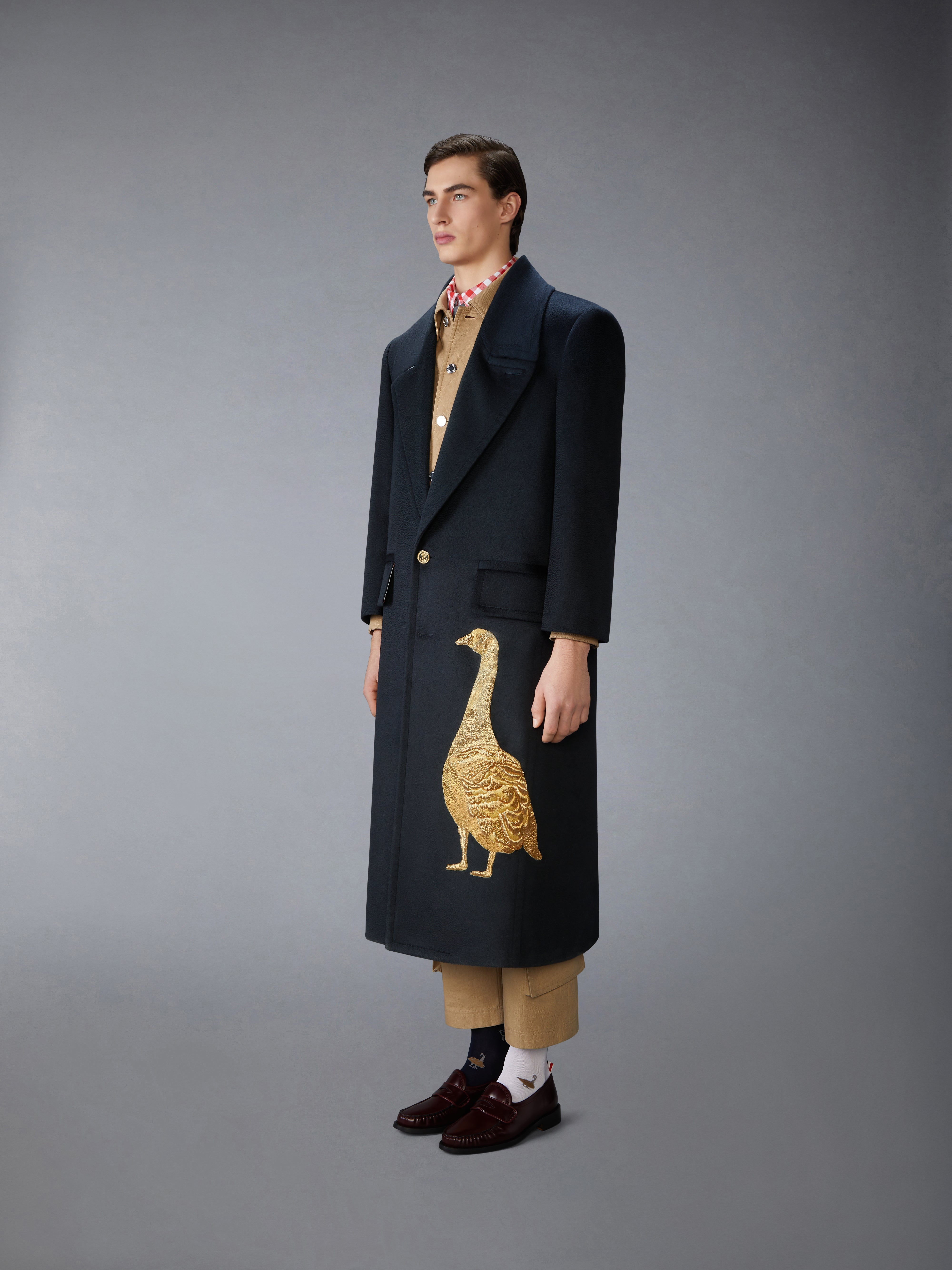 CASHMERE EMBROIDERED APPLIQUE OVERCOAT - 3