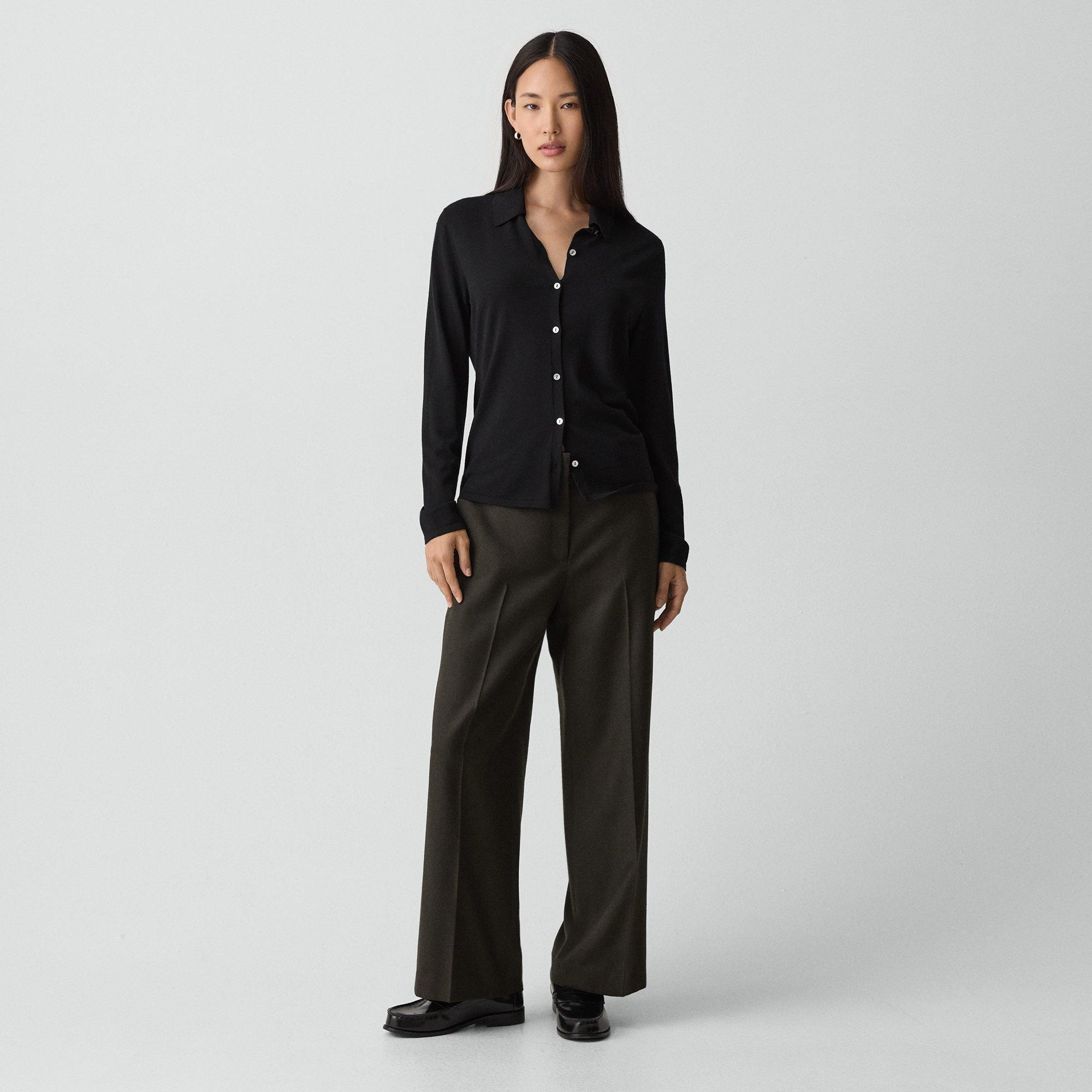 Classic Straight Pant in Sleek Flannel - 2