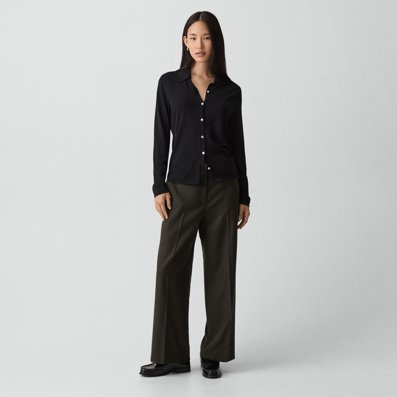 Classic Straight Pant in Sleek Flannel 2