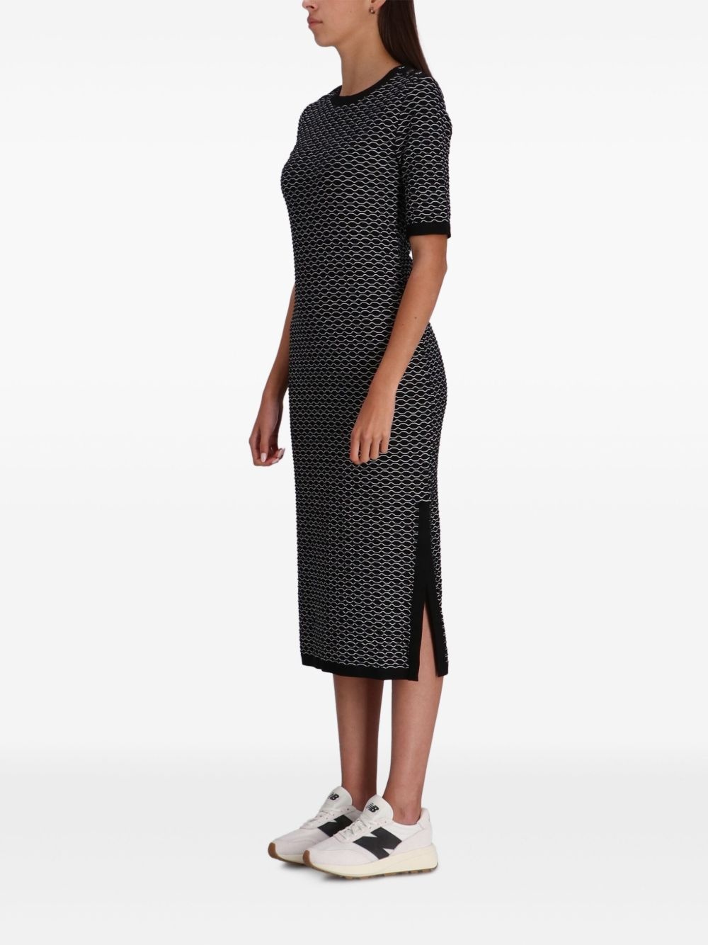 geometric-print midi dress - 3