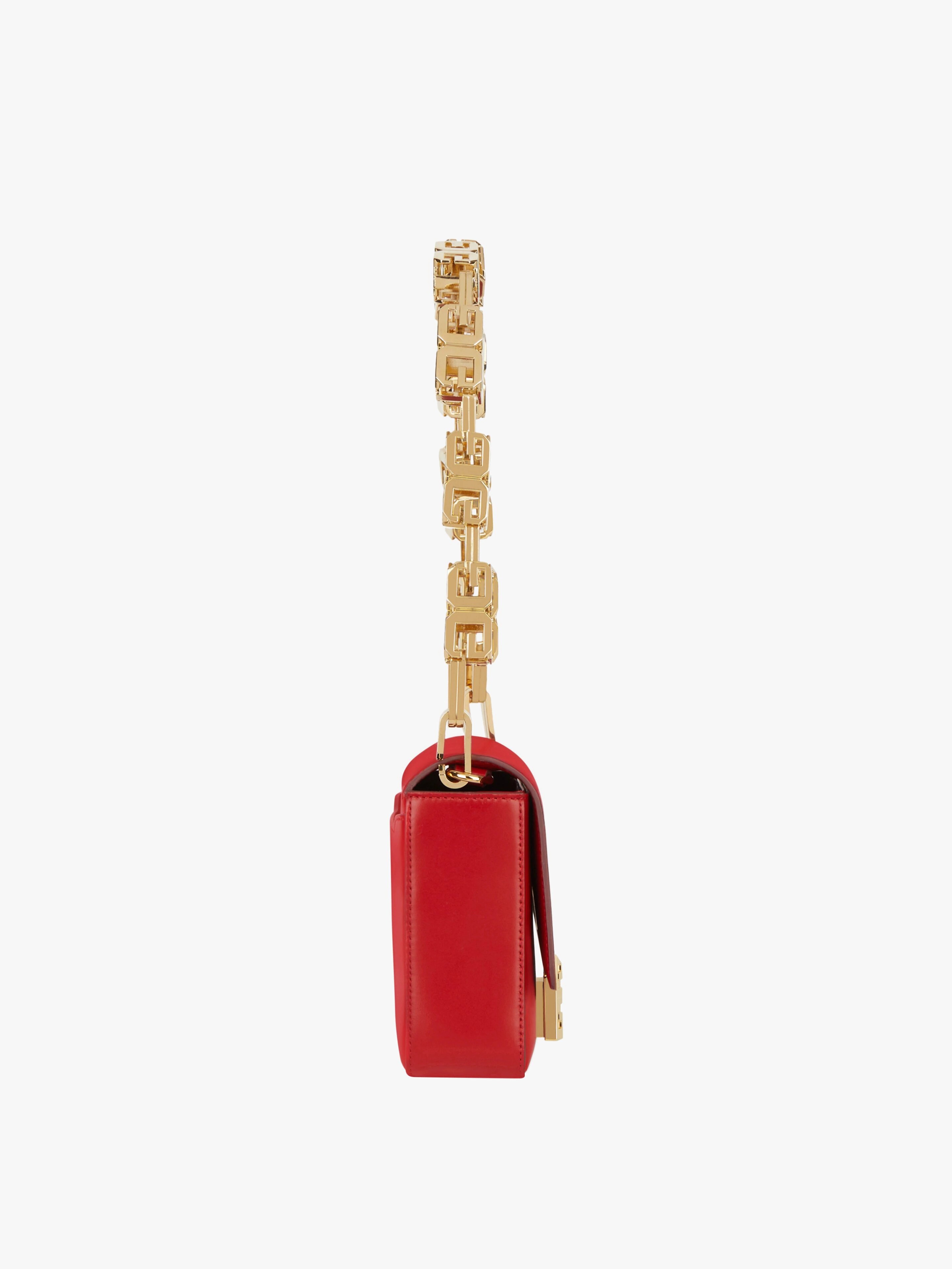 MEDIUM 4G BAG IN BOX LEATHER WITH CHAIN - 3