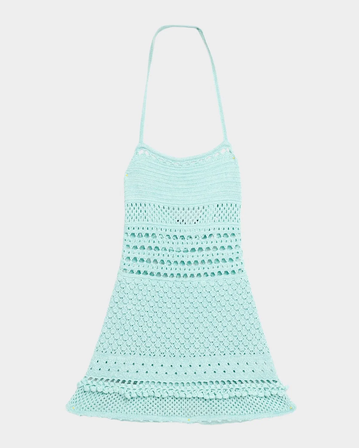 Saffy Crochet Halter Mini Dress - 1