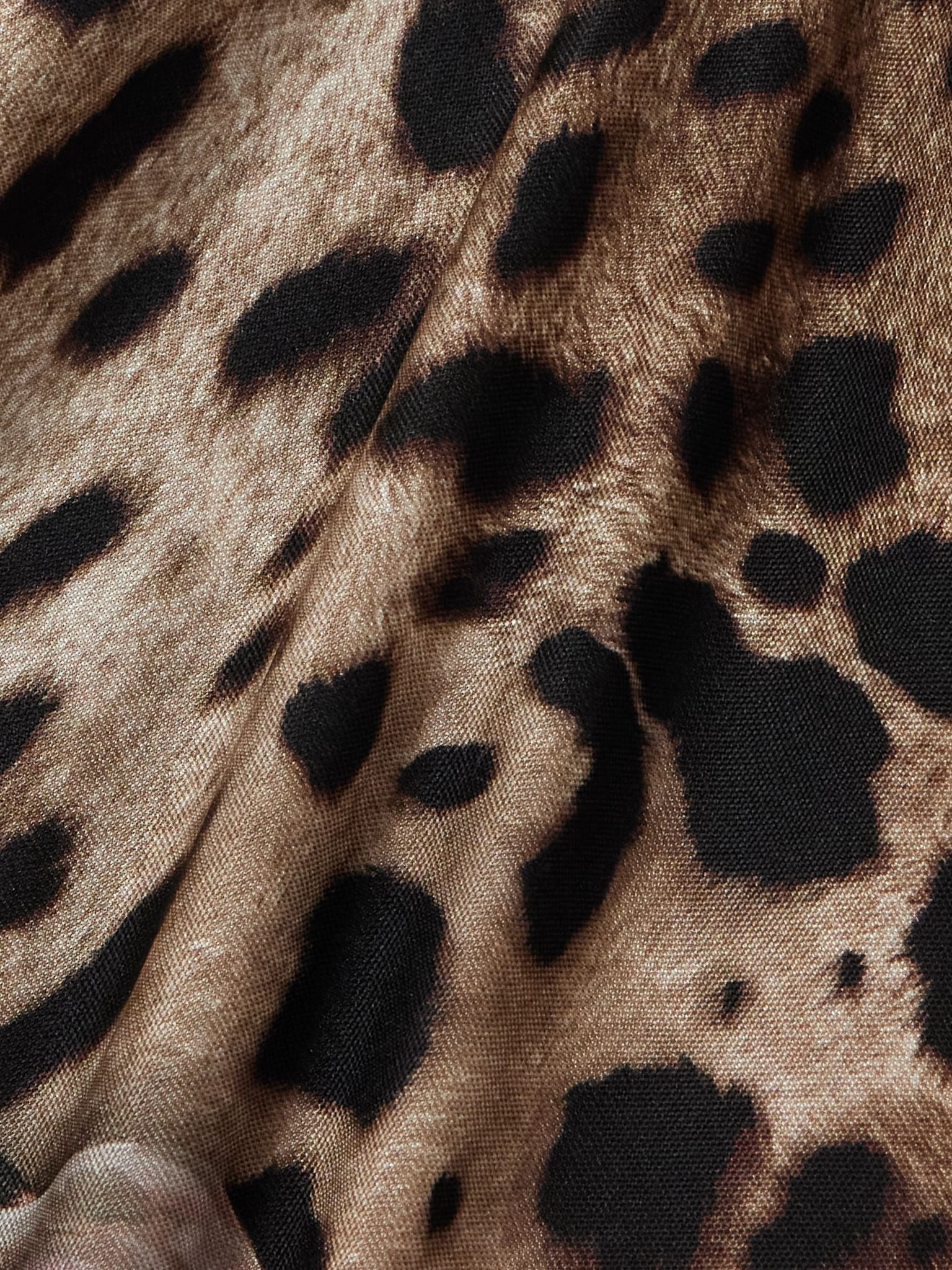 Leopard-print silk pareo Leopard print - 4
