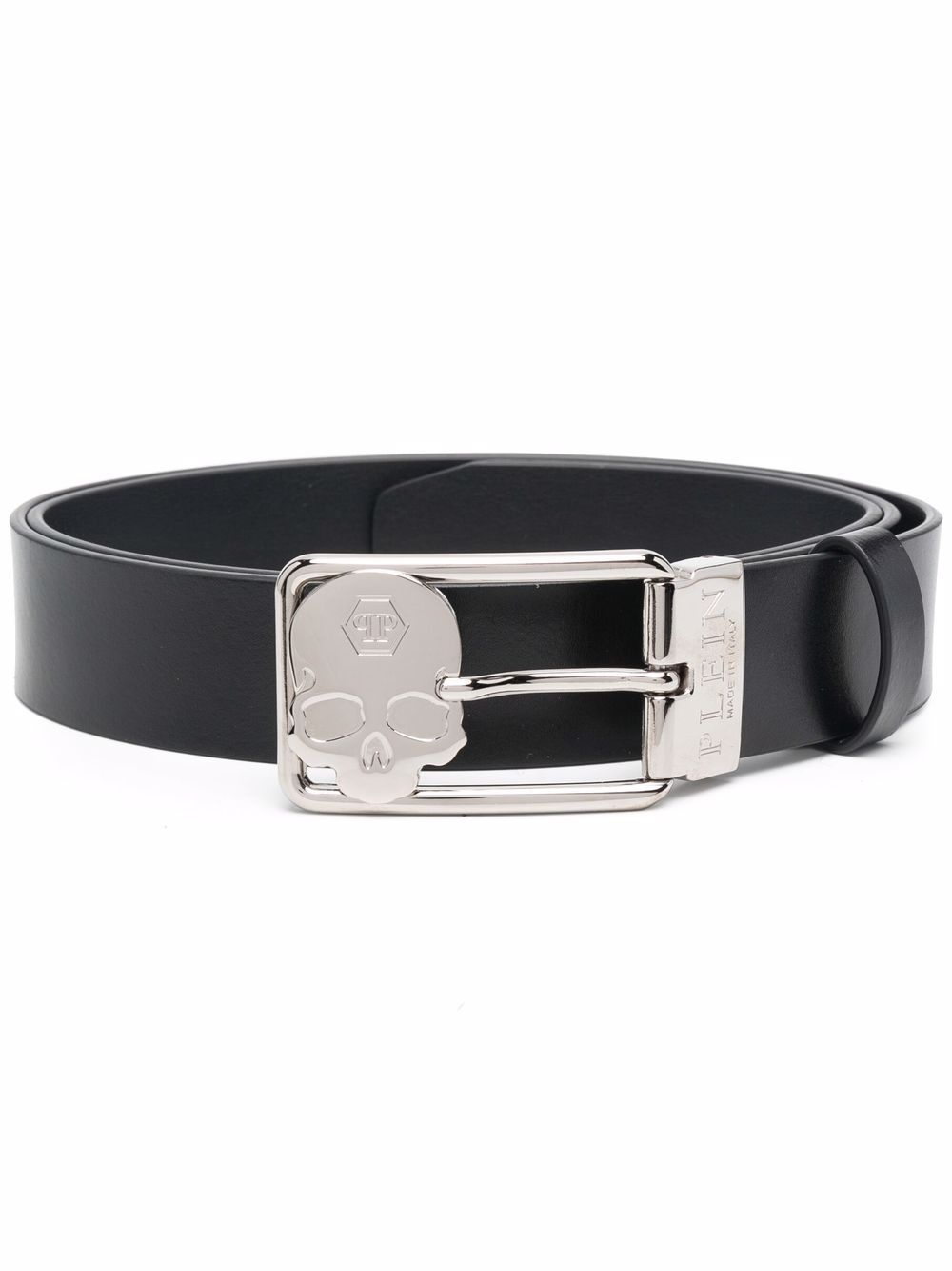 buckle-fastening leather belt - 1