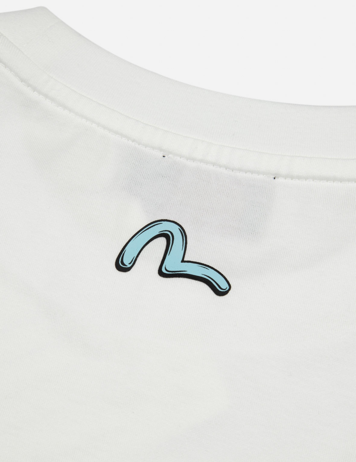 FORTUNE CAT EMBROIDERY AND 3D SEAGULL PRINT REGULAR FIT T-SHIRT - 6