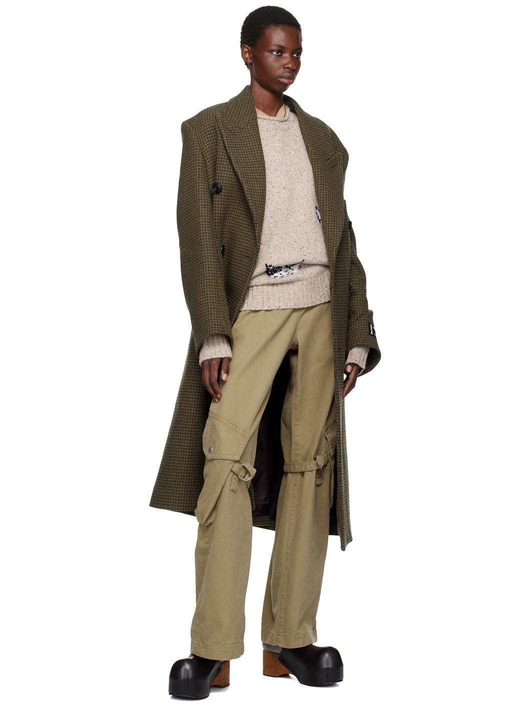 Khaki Cargo Pocket Trousers - 4