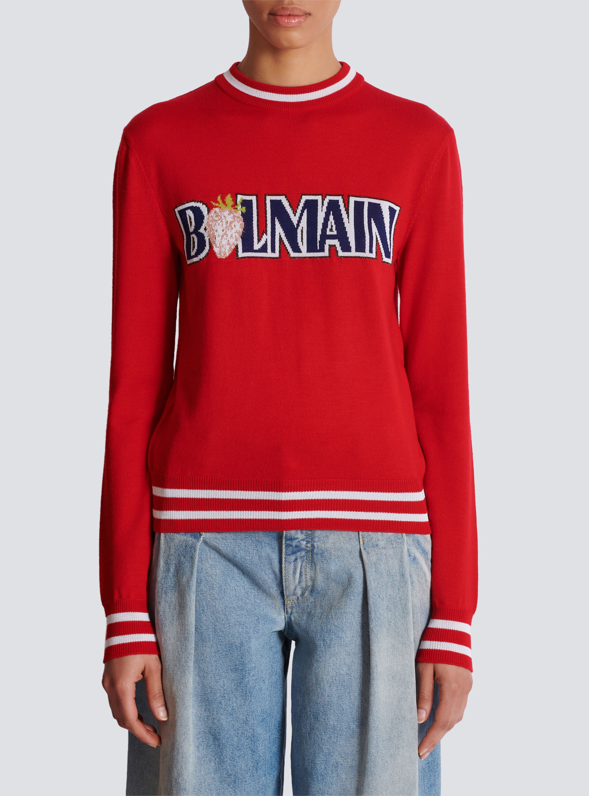 Wool Balmain Strawberry jumper - 5