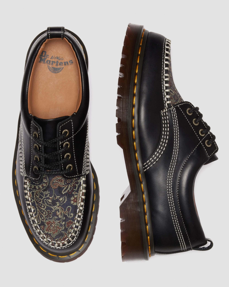 Dr. Martens Lowell Leather & Jacquard Lace Up Moc Toe Shoes outlook