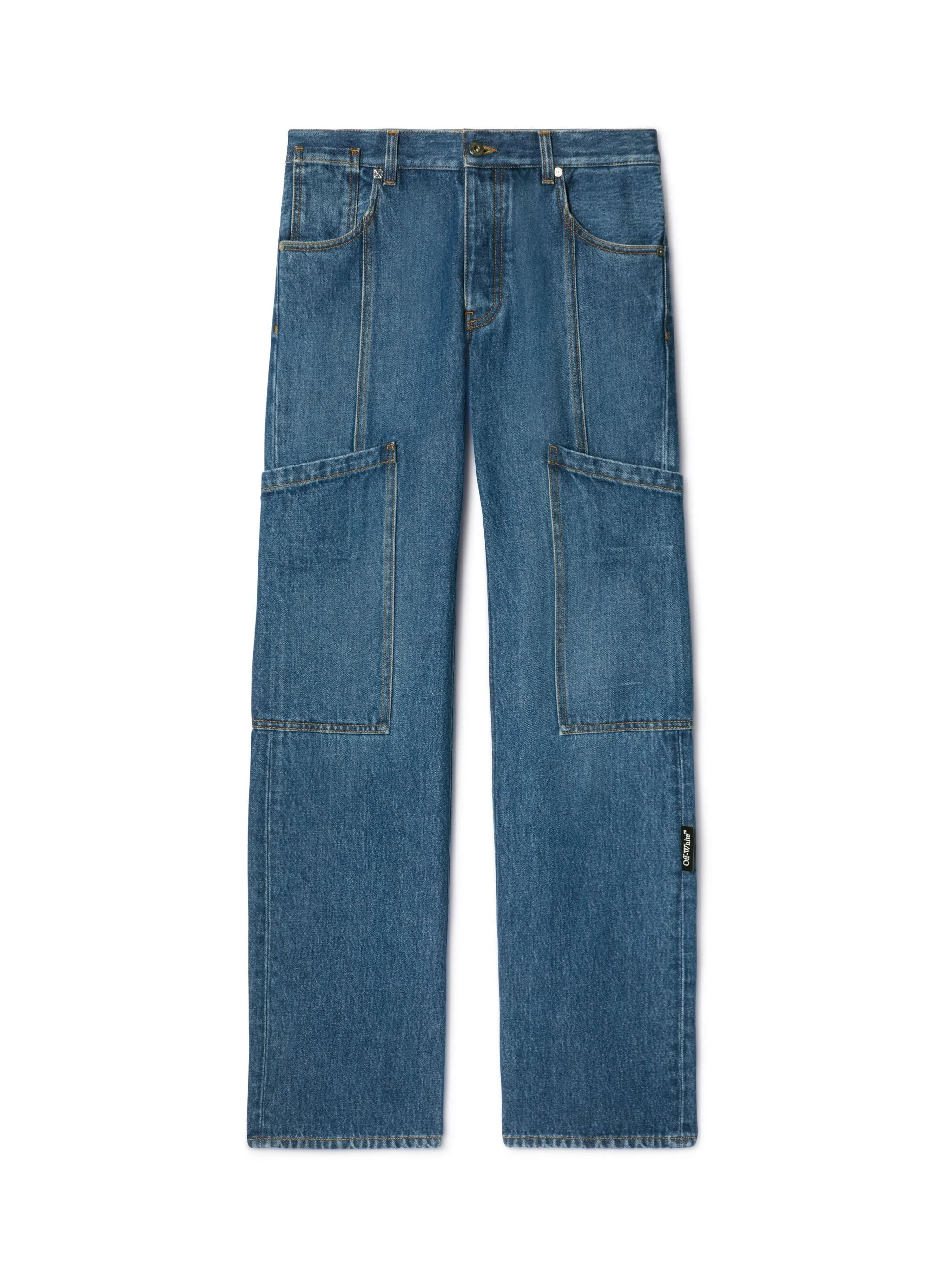 Denim Cargo Pants - 1