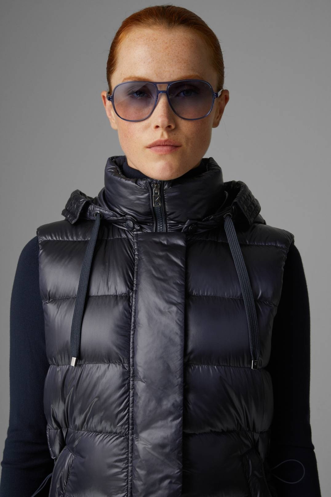 JELLA DOWN WAISTCOAT IN NAVY BLUE - 5